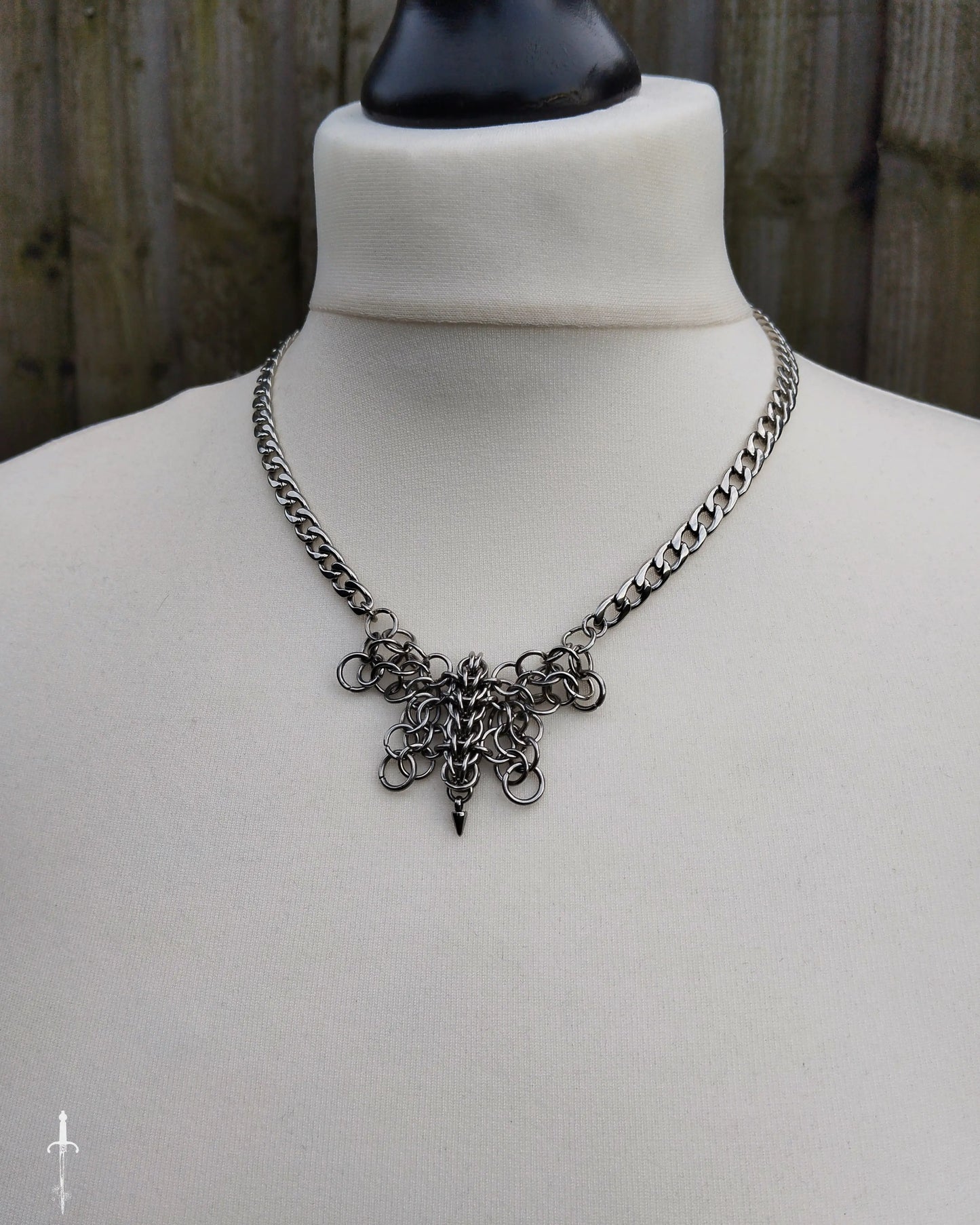 One of a Kind - The Chainmail Butterfly Necklace in Stainless Steel