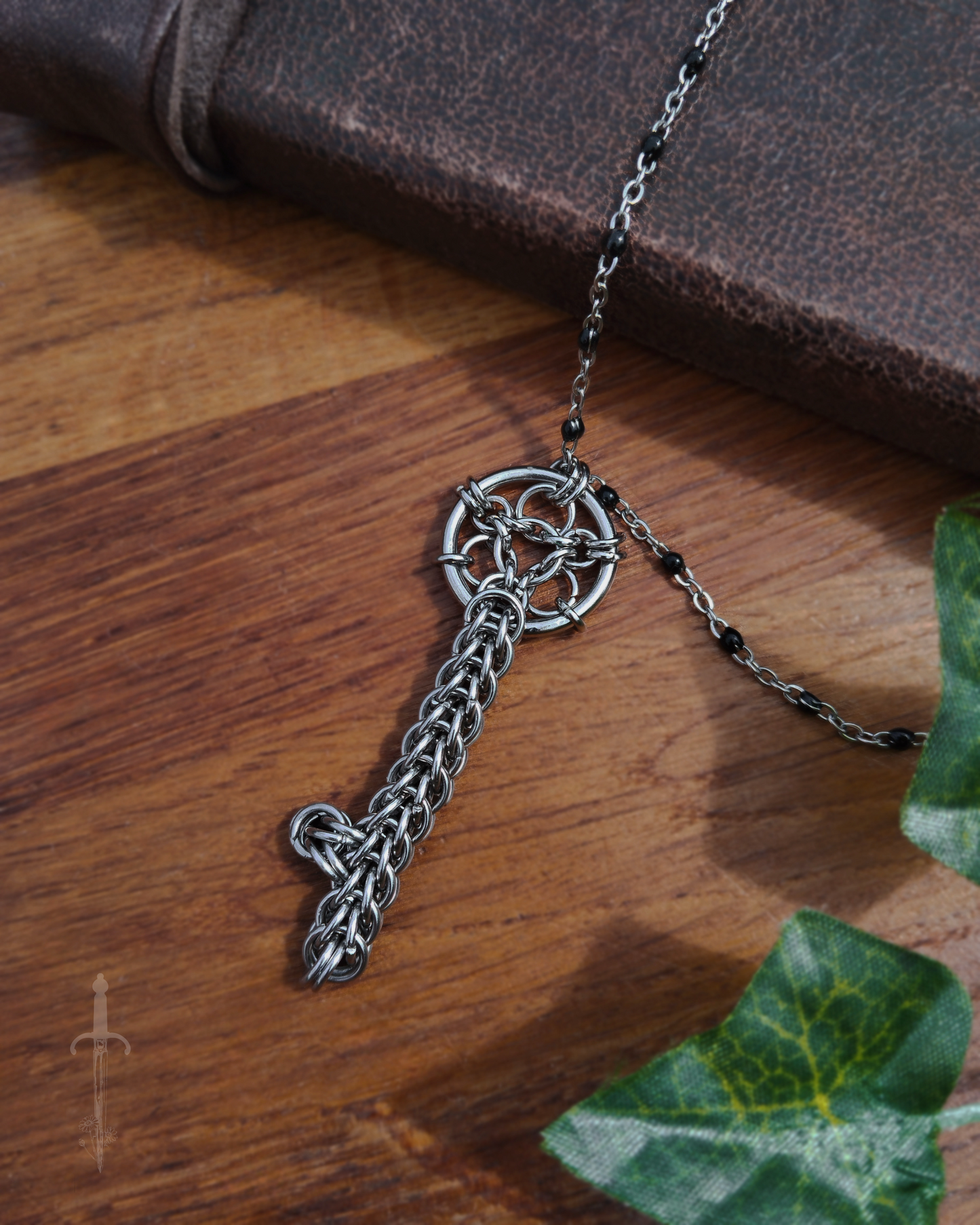 The Nobodies Key Chainmail Necklace in Stainless Steel