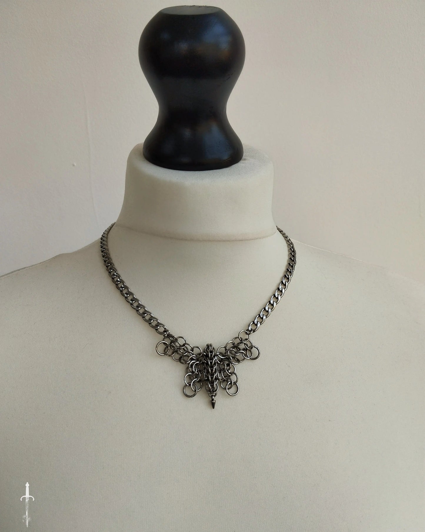 One of a Kind - The Chainmail Butterfly Necklace in Stainless Steel