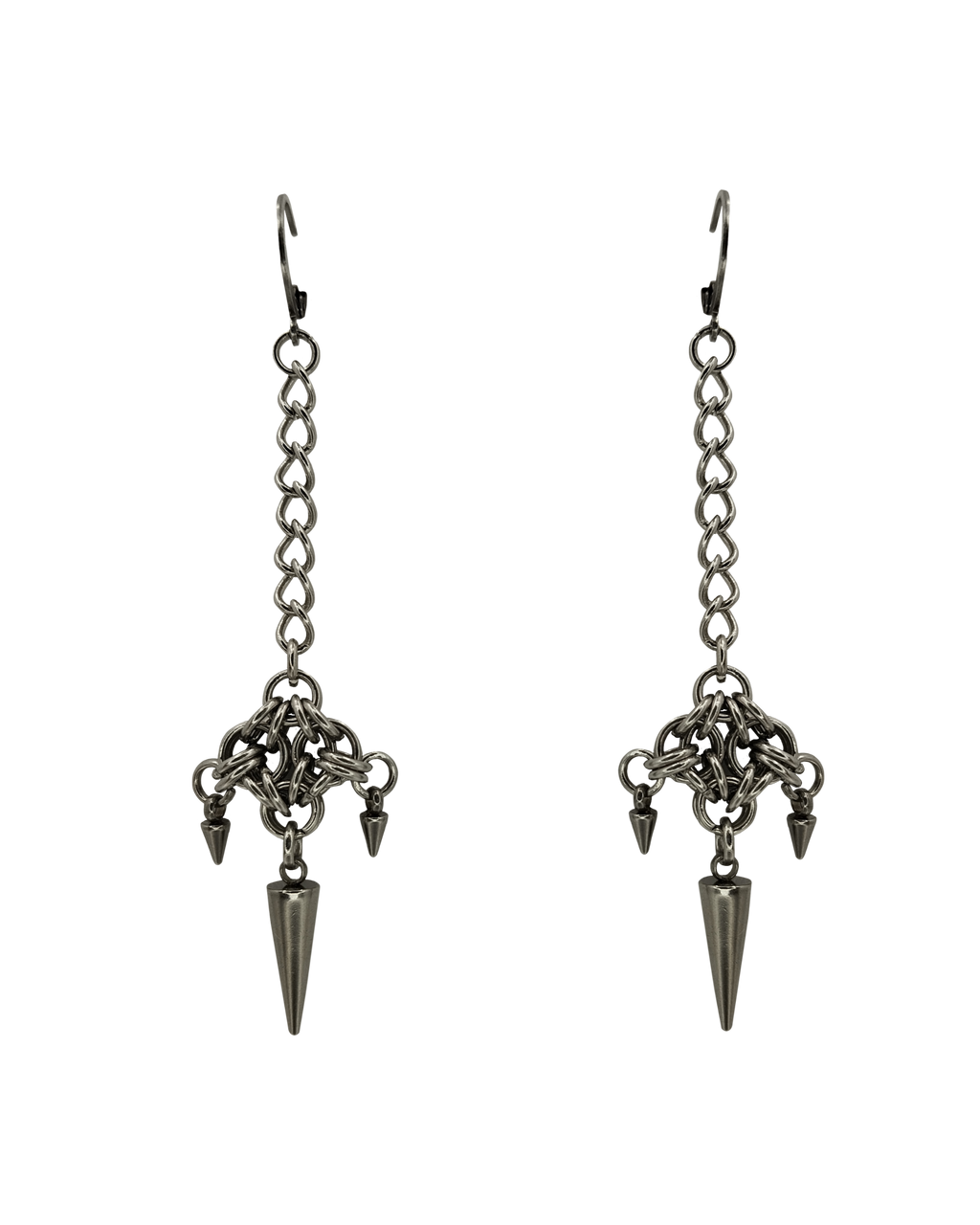 The Rowena Chainmail Earrings in Stainless Steel