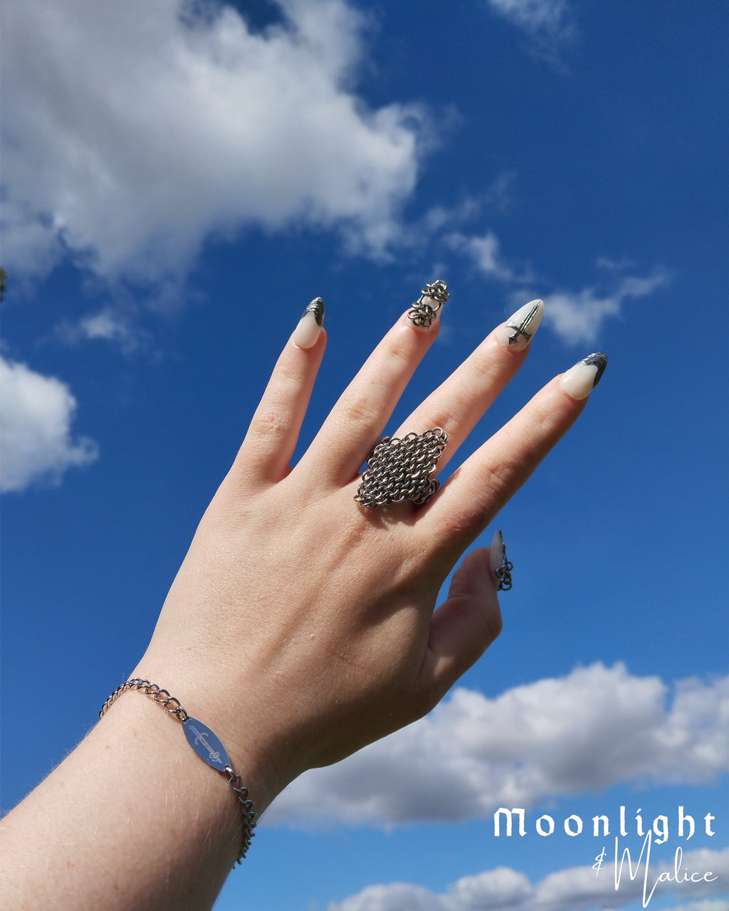 The Adamas Chainmail Ring in Stainless Steel
