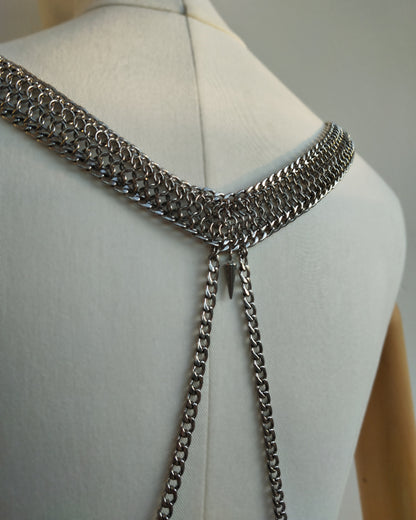 The Assassin’s Collar Statement Chainmail Piece in Stainless Steel