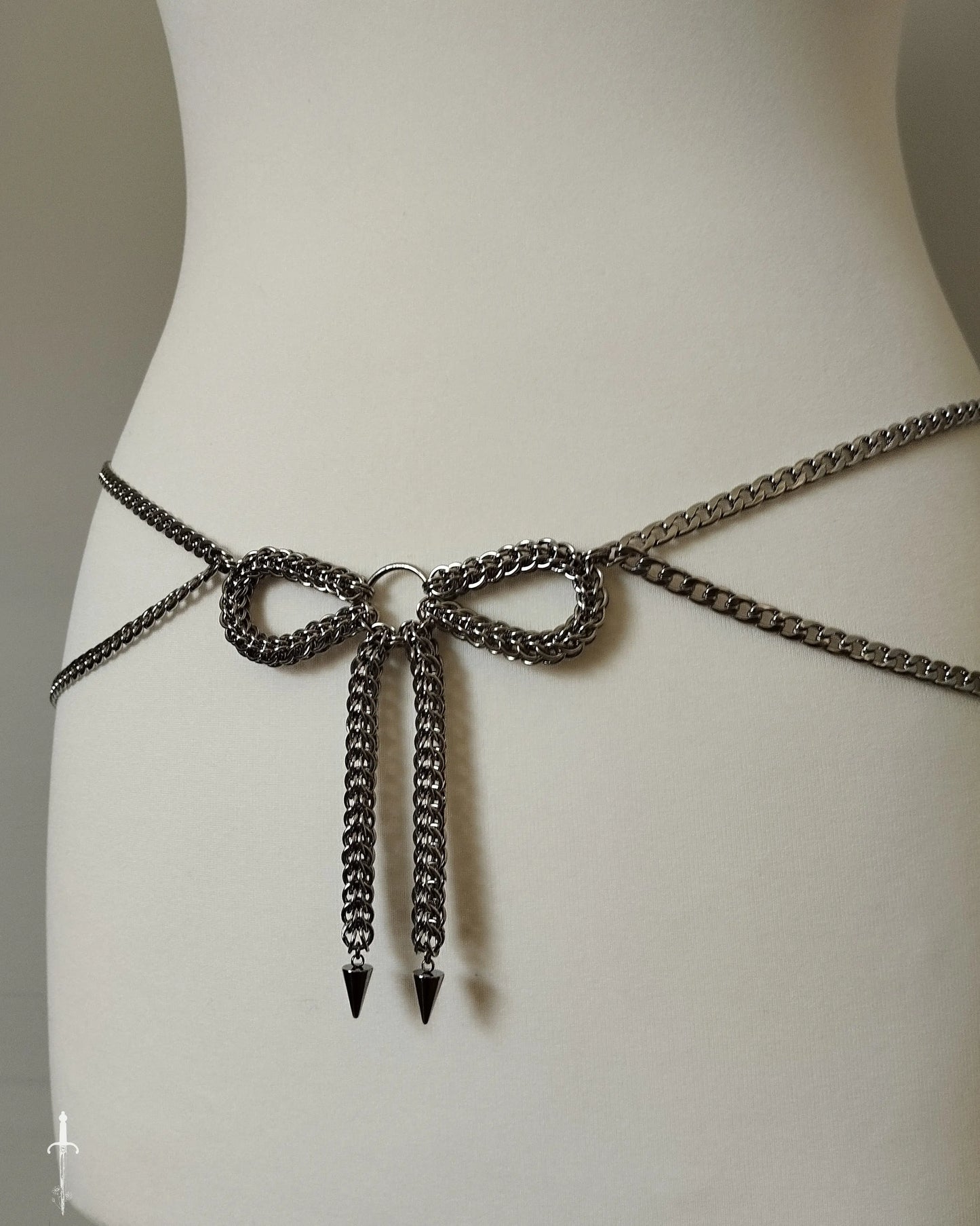 The Bow Chainmail Belt Chain in Stainless Steel