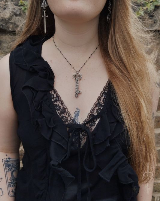 The Nobodies Key Chainmail Necklace in Stainless Steel