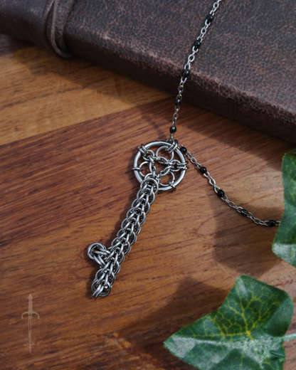 The Nobodies Key Chainmail Necklace in Stainless Steel