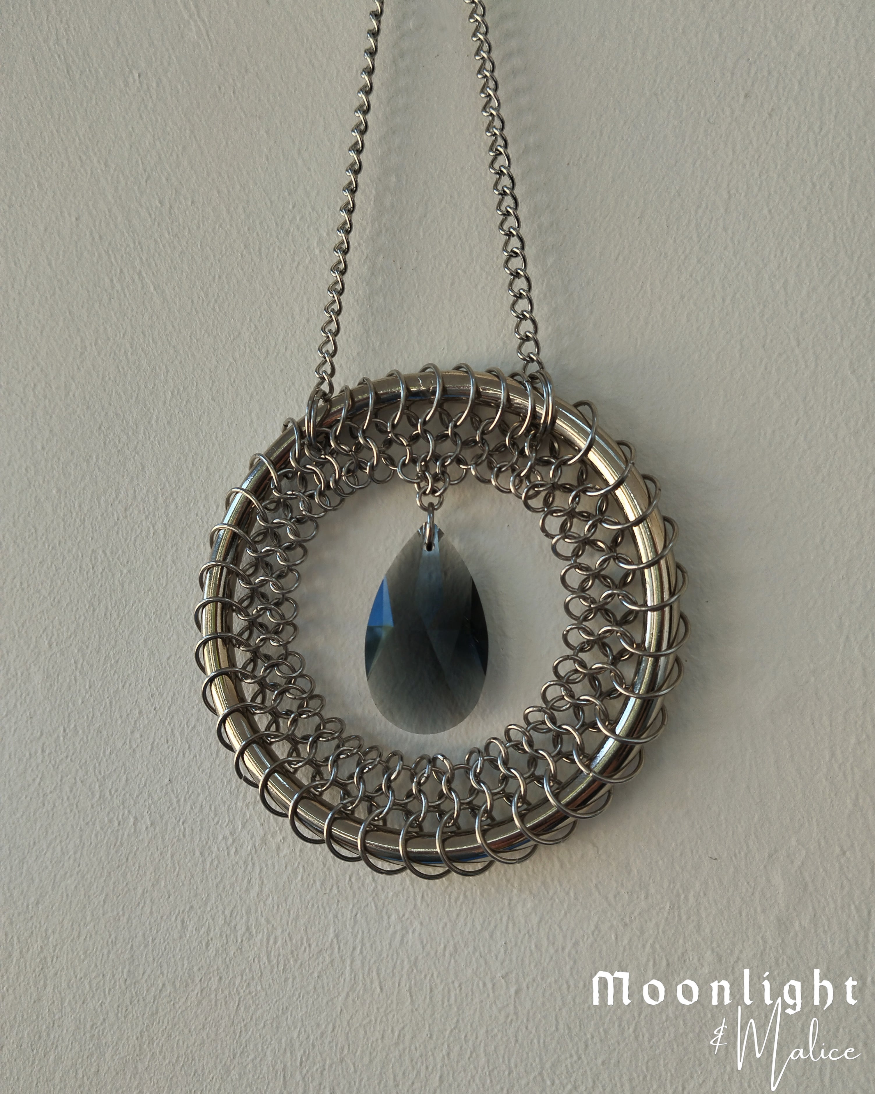 The Chainmail Cosmos Wall Hanging in Stainless Steel - One of a Kind