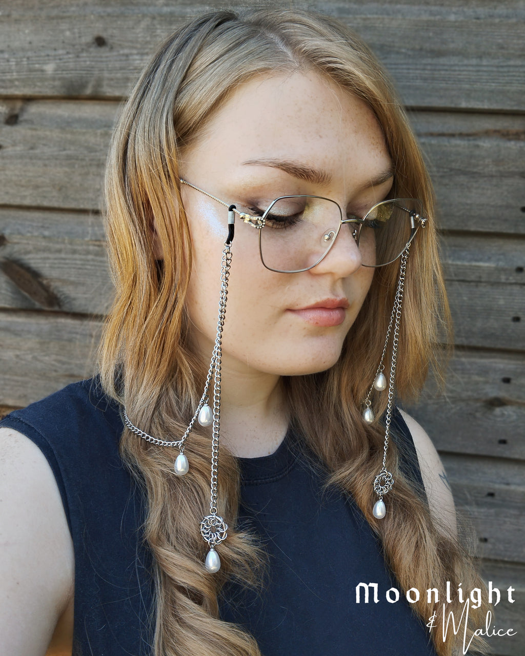 The Oneiroi Chainmail Pendant Glasses Chain in Stainless Steel