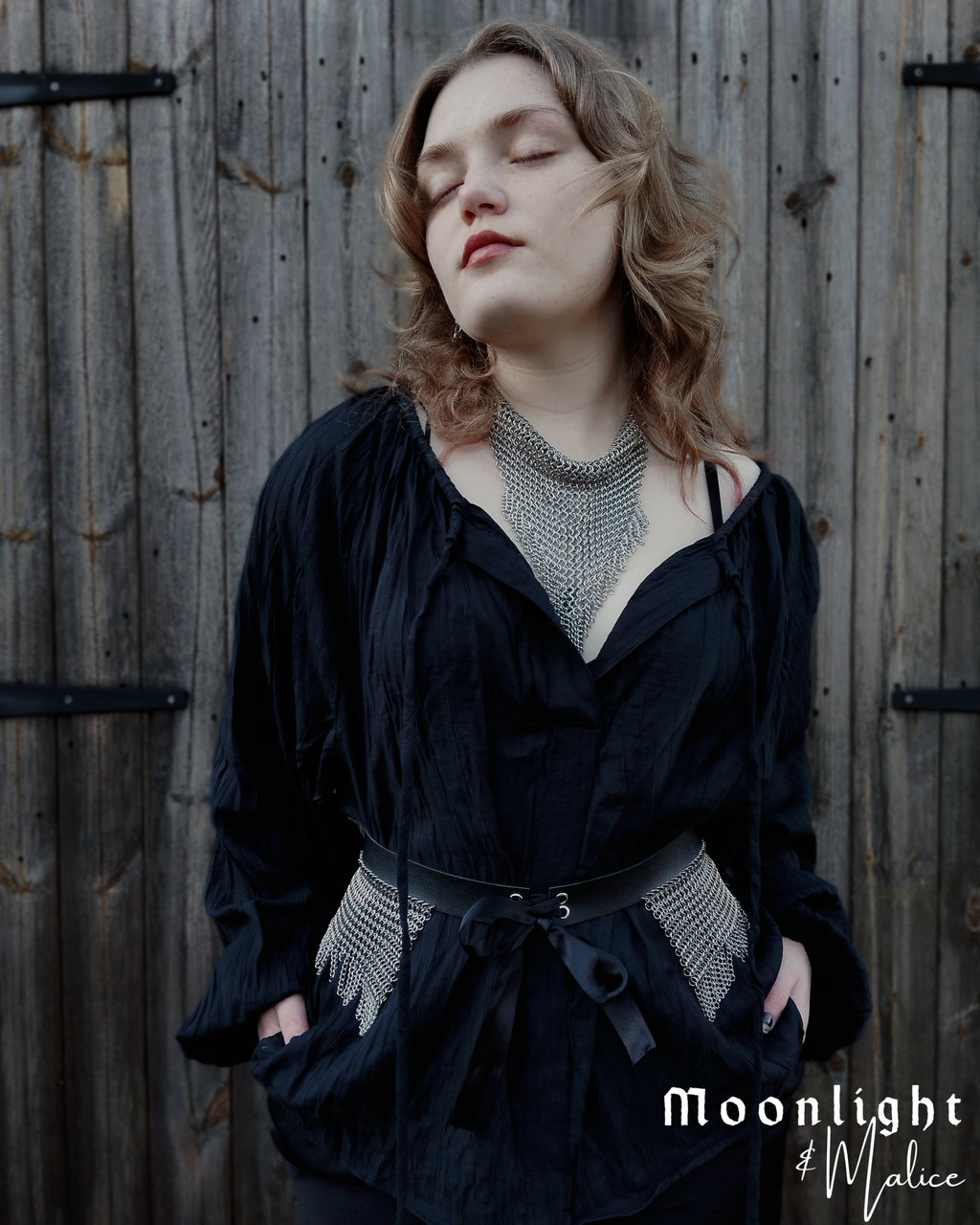 The Echo Chainmail Bandana Necklace in Stainless Steel