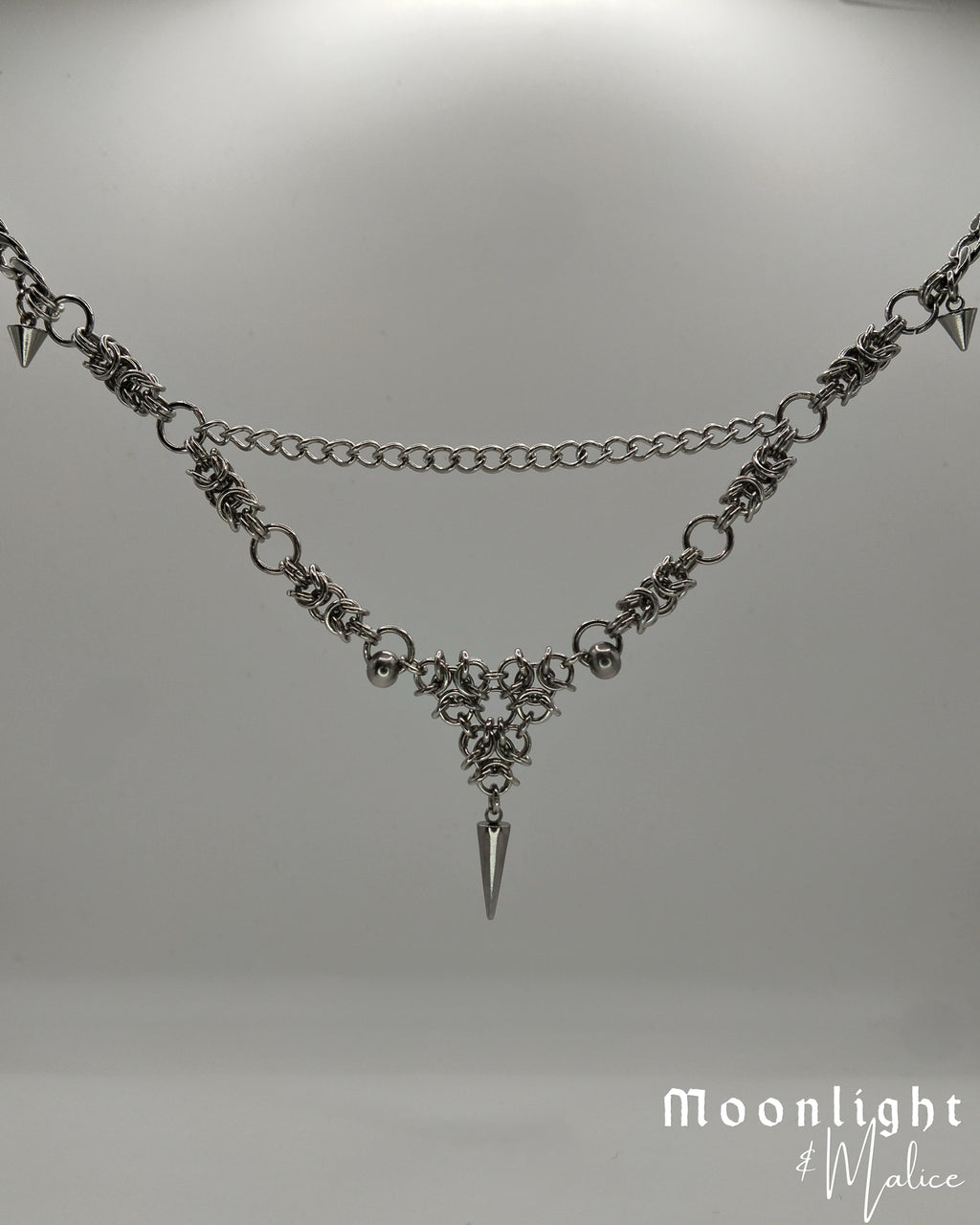 The Sepharina Chainmail Necklace in Stainless Steel