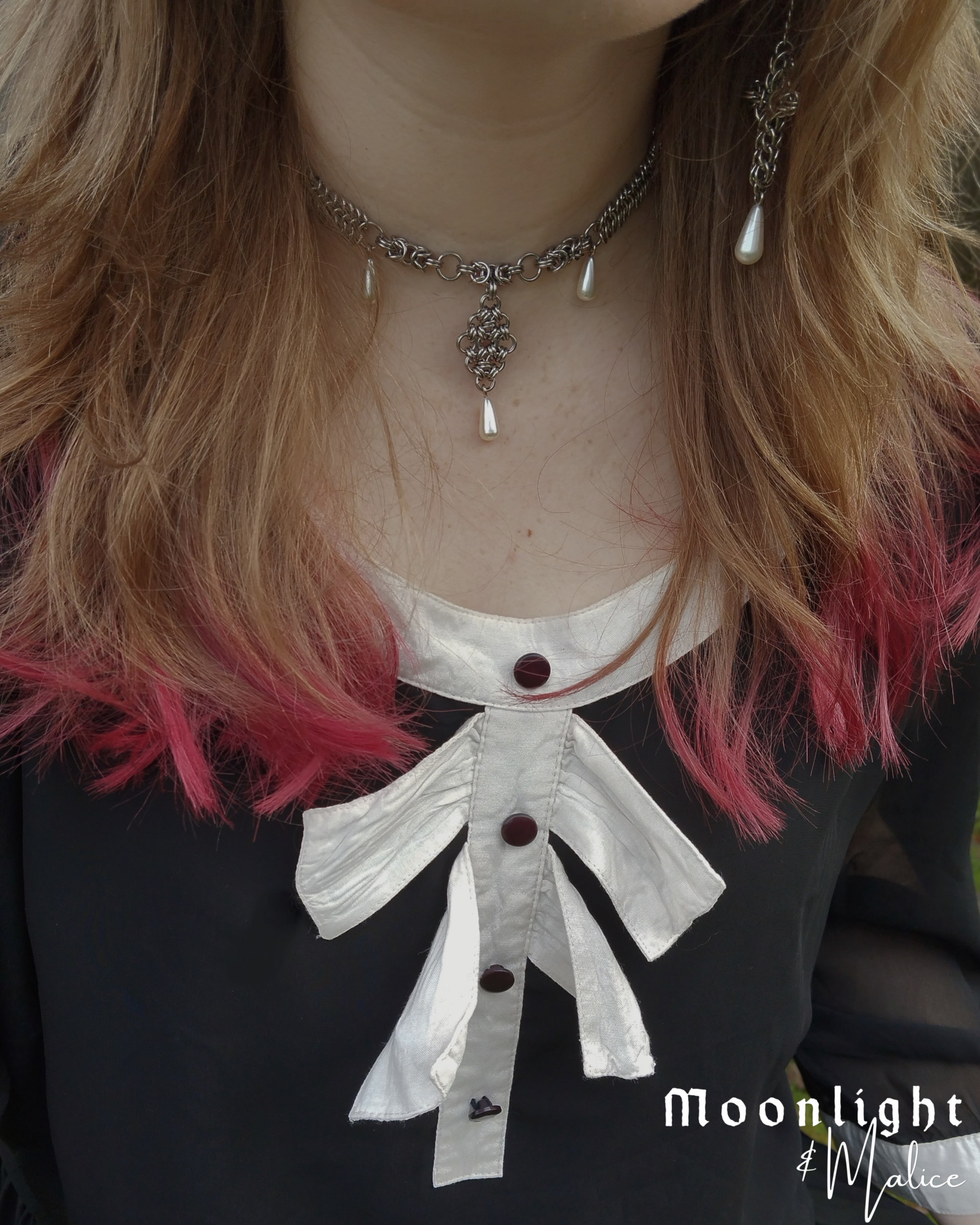 The MicroChainmail Choker Necklace in Stainless Steel