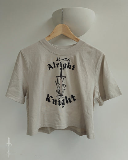 Pre Order - Alright on the Knight Oversized Cropped Top