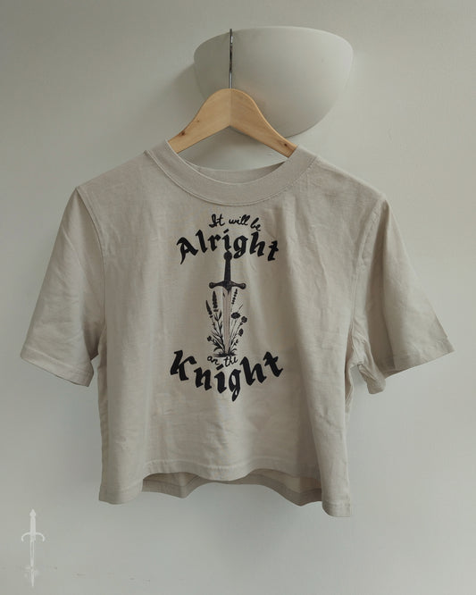 Pre Order - Alright on the Knight Oversized Cropped Top