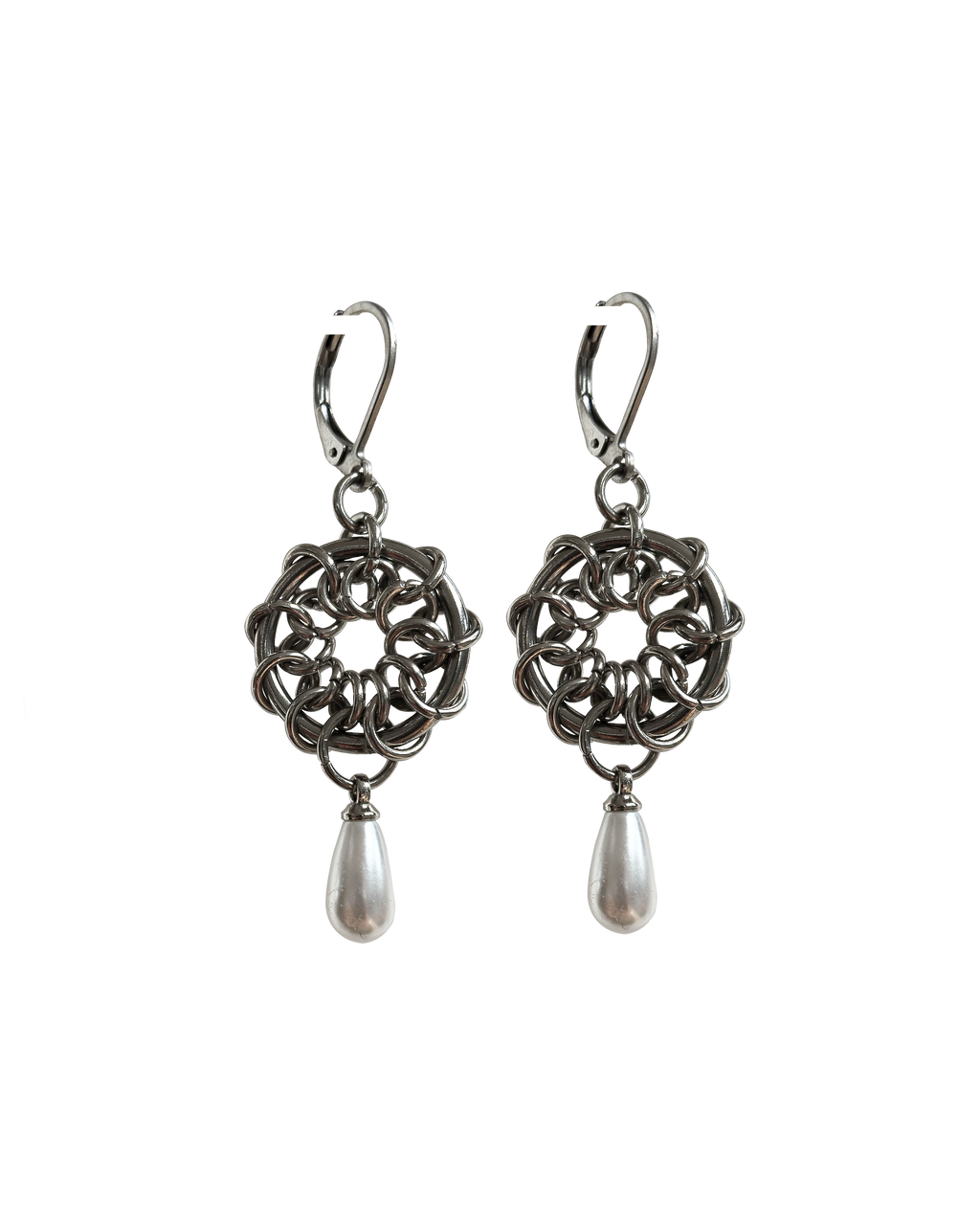 The Oneiroi Chainmail Earrings in Stainless Steel