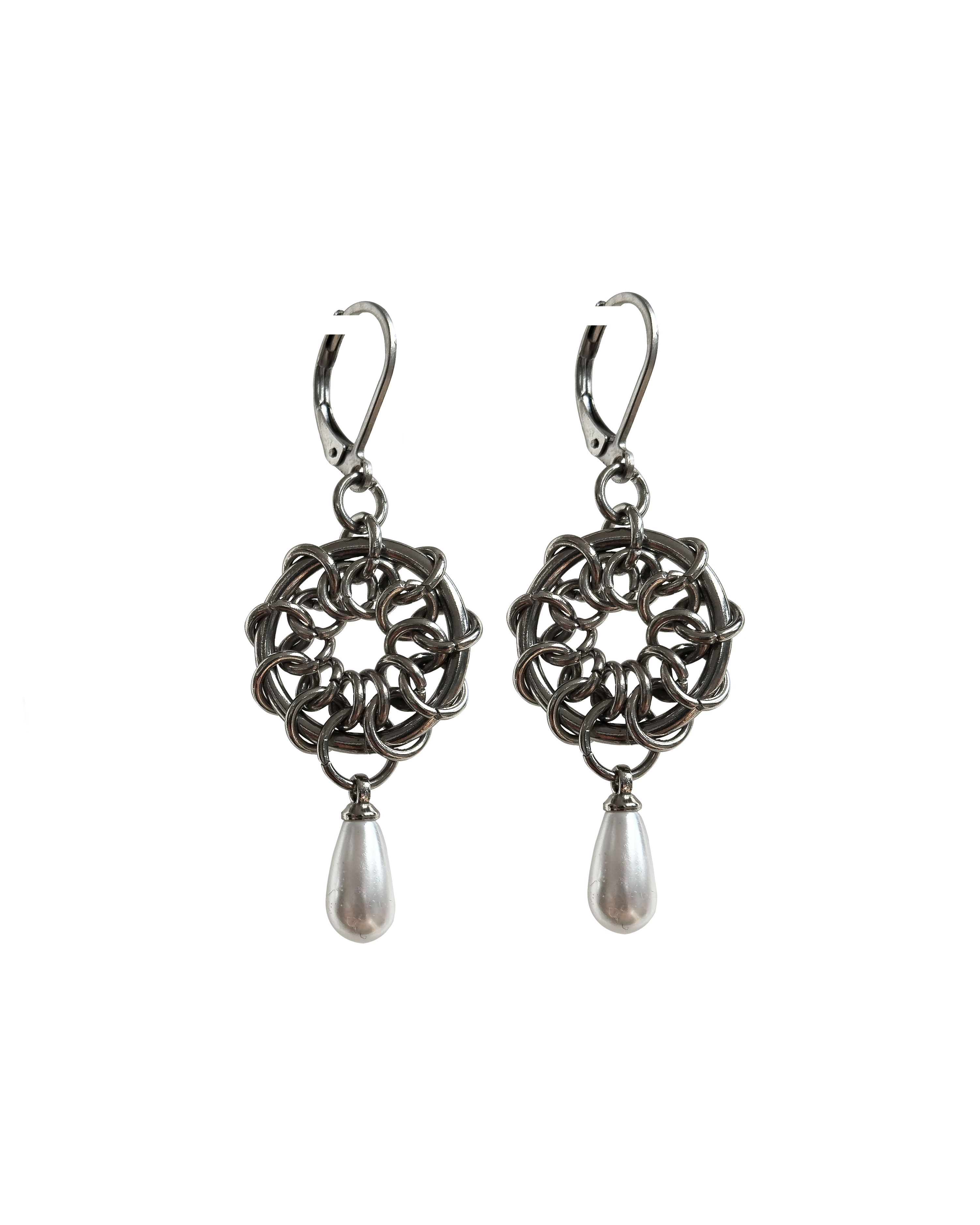 The Oneiroi Chainmail Earrings in Stainless Steel