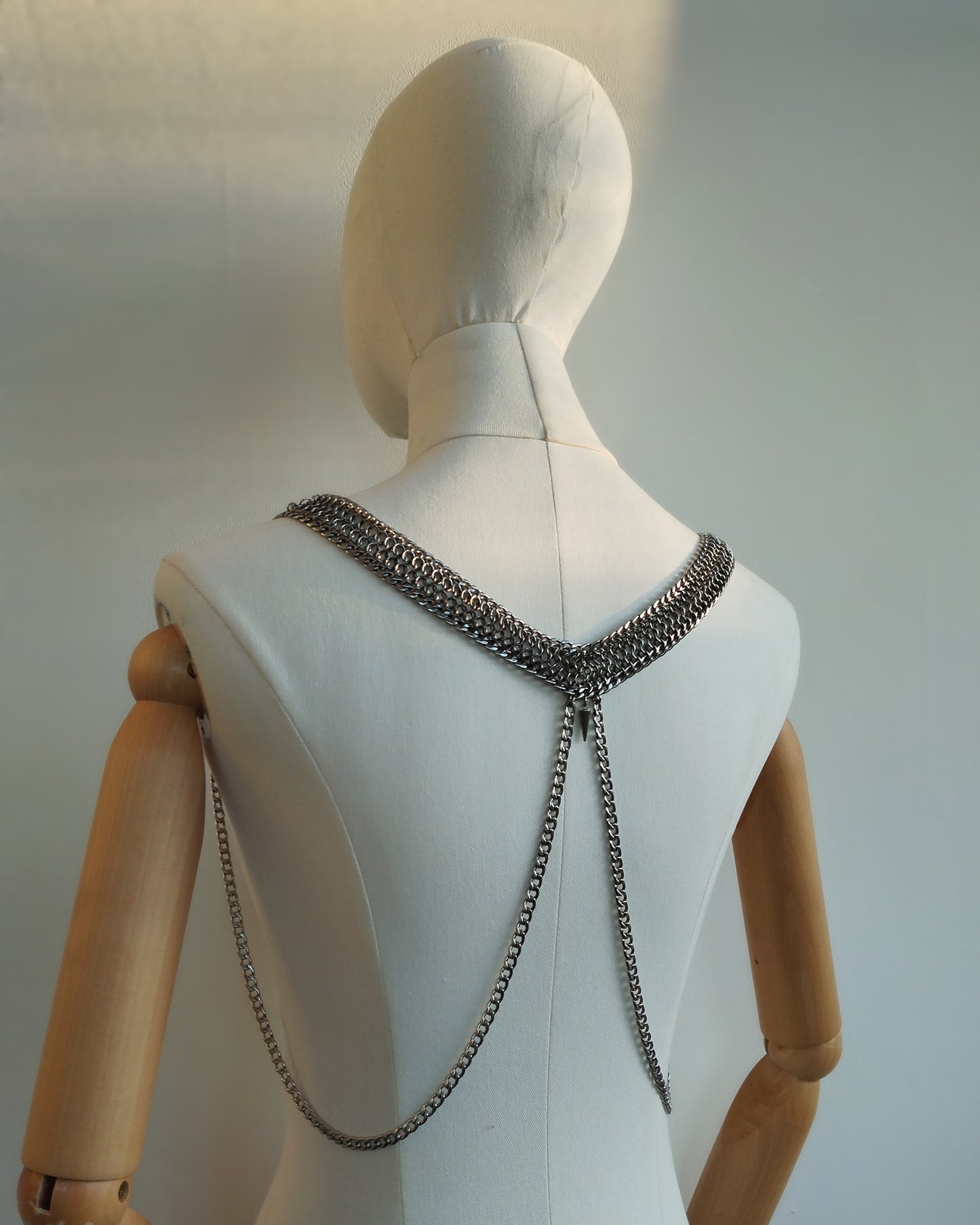 The Assassin’s Collar Statement Chainmail Piece in Stainless Steel