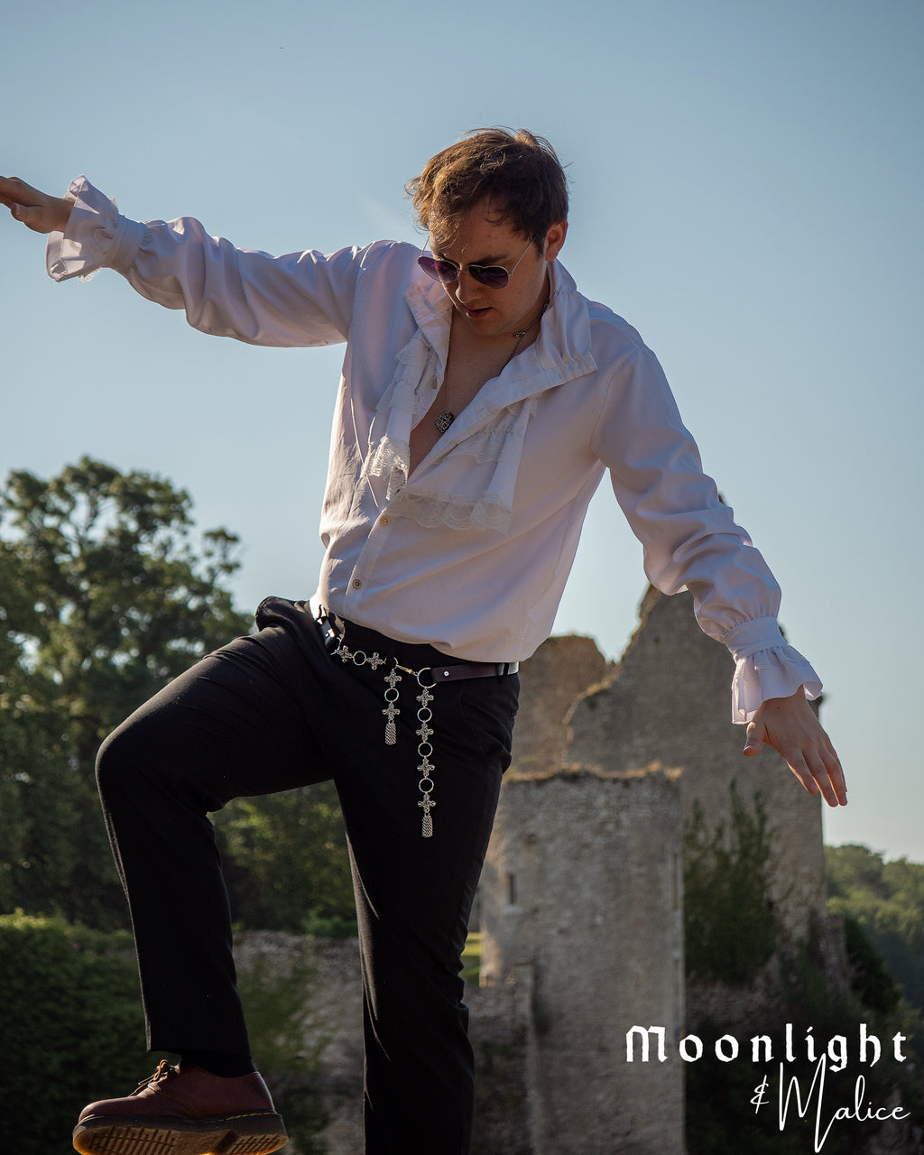 The Elflock Chainmail & Leather Belt
