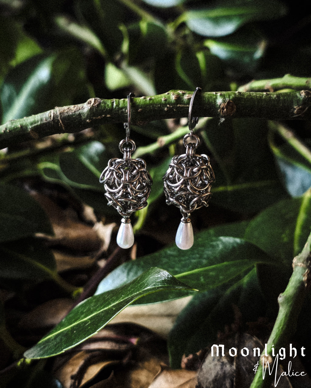 The Dragon’s Egg Chainmail Earrings in Stainless Steel
