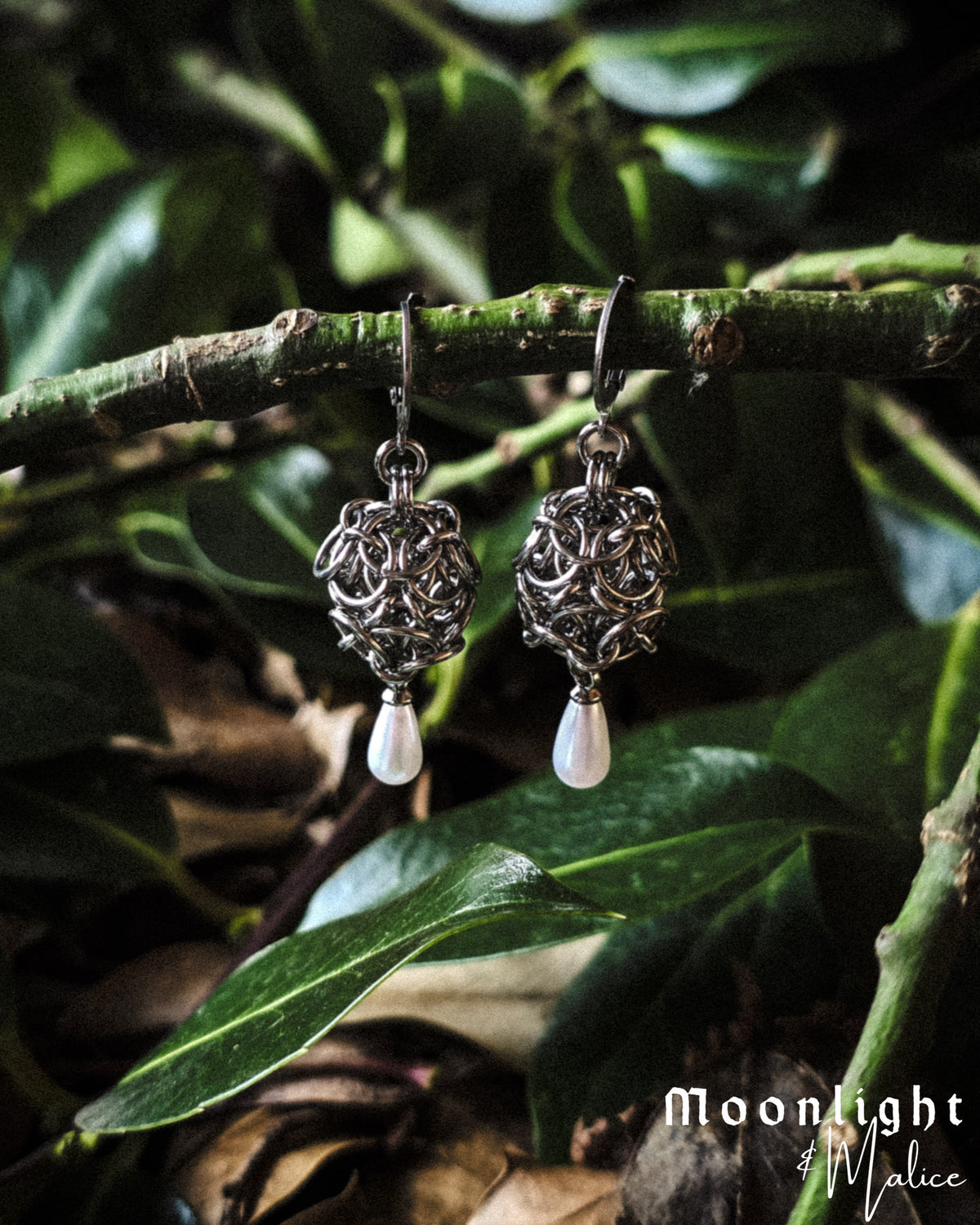The Dragon’s Egg Chainmail Earrings in Stainless Steel