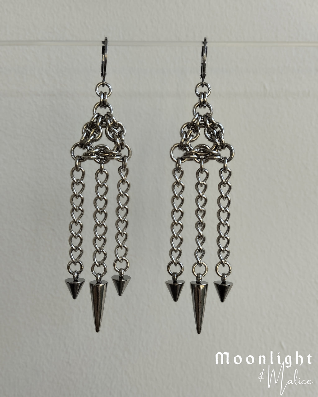 The Nova Chainmail Earrings in Stainless Steel