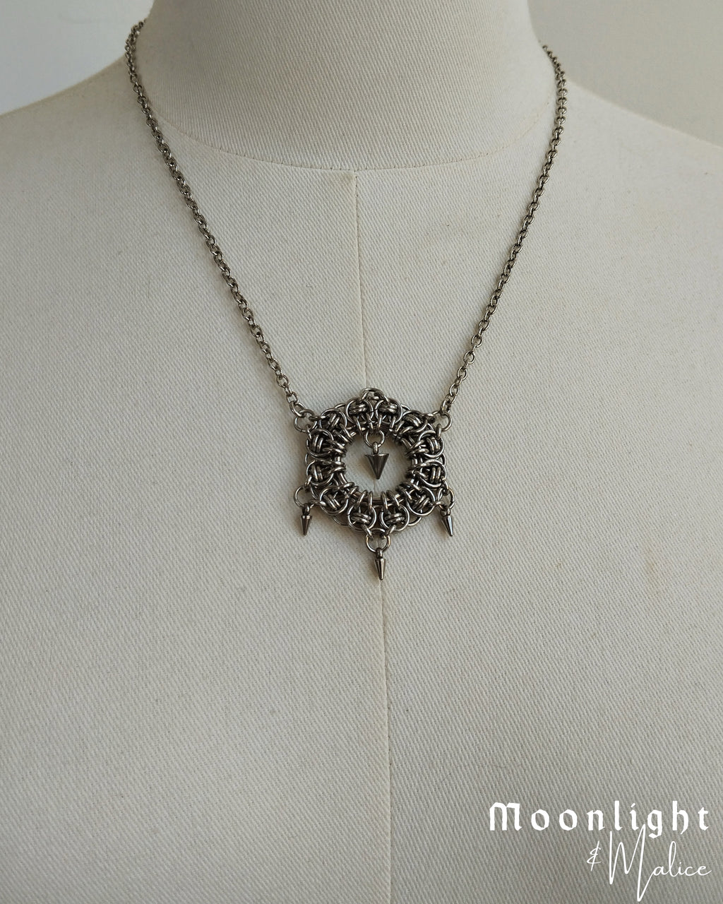 The Sól Chainmail Pendant Necklace - One of a Kind