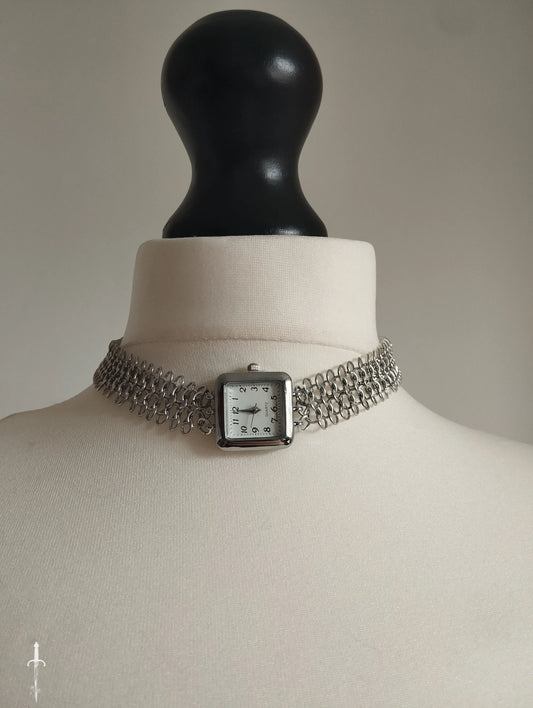 The Watch Choker Chainmail Necklace