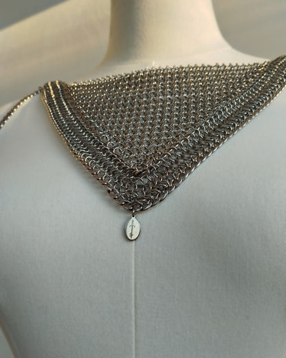 The Assassin’s Collar Statement Chainmail Piece in Stainless Steel