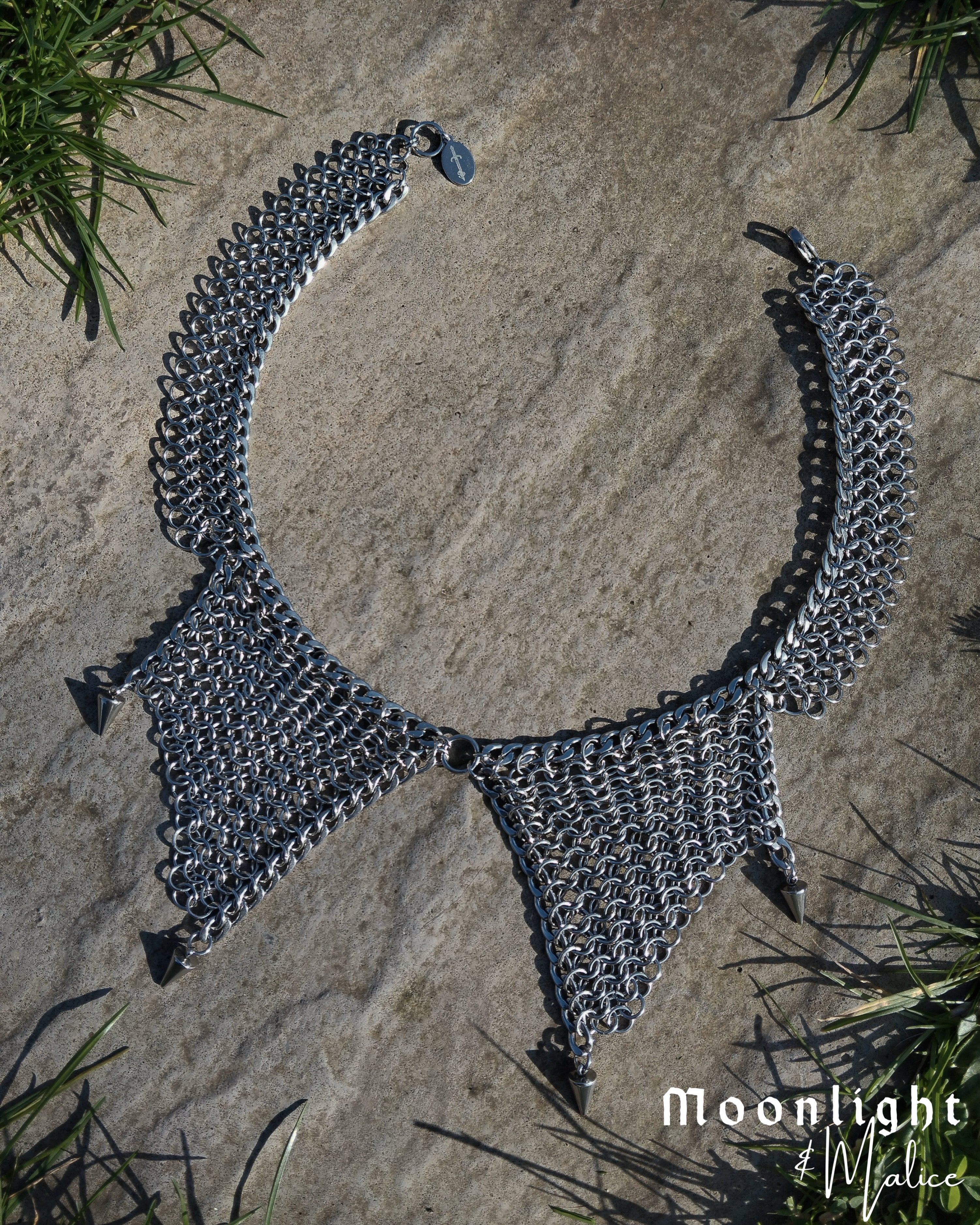 The Sibyl Chainmail Collar in Stainless Steel