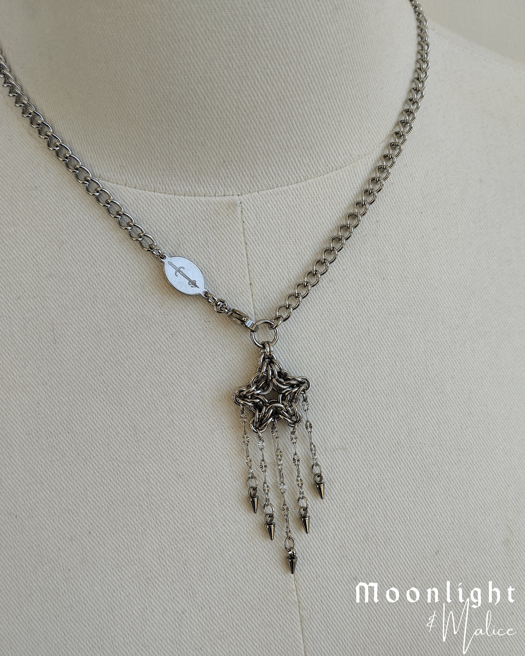 The Astra Chainmail Necklace in Stainless Steel