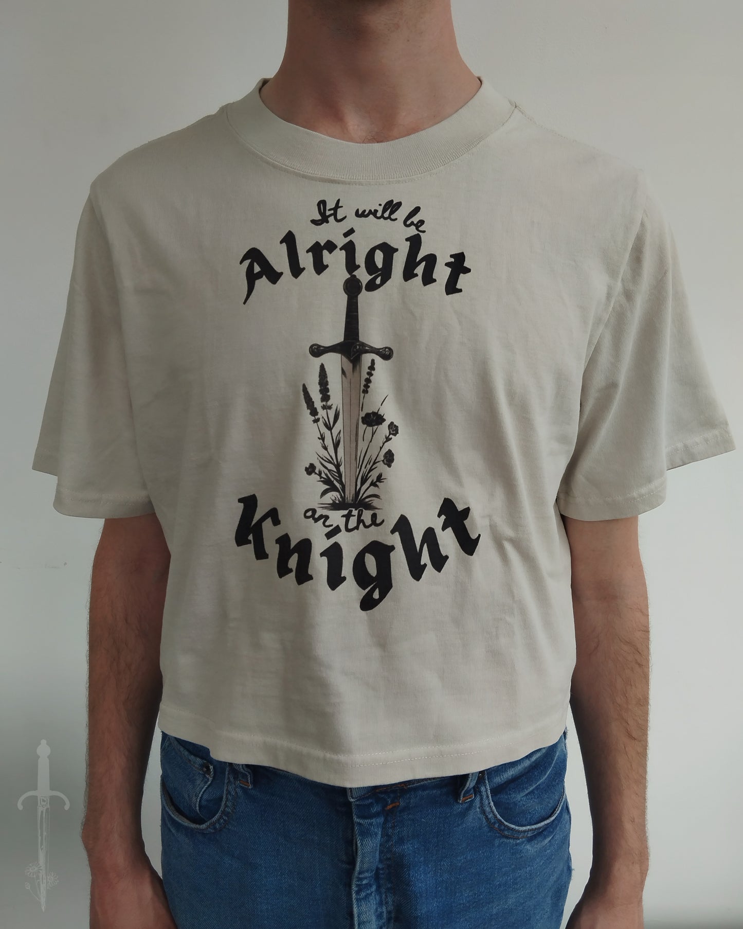 Pre Order - Alright on the Knight Oversized Cropped Top