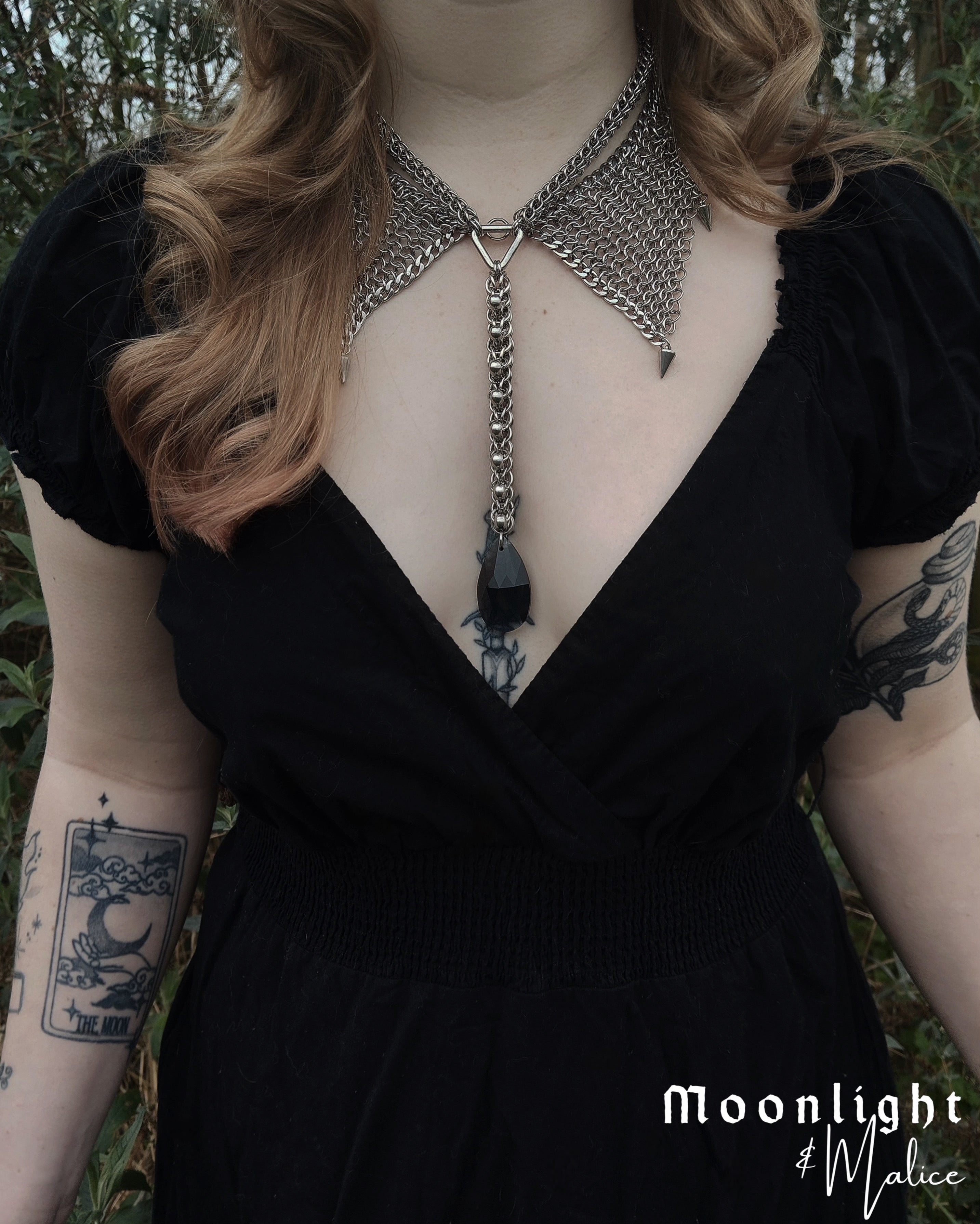 The Sibyl Chainmail Collar in Stainless Steel