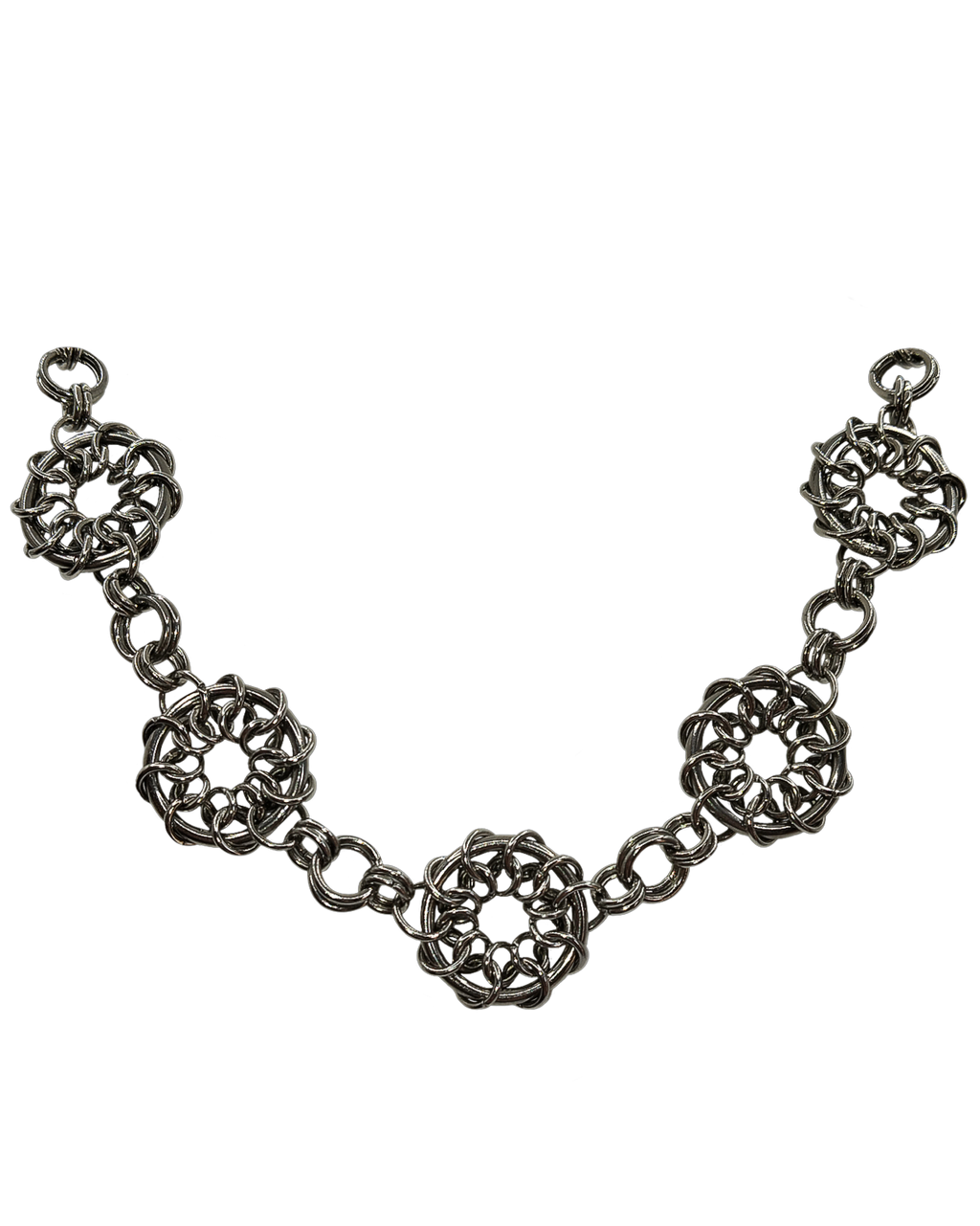 The Oneiroi Chainmail Choker Necklace in Stainless Steel