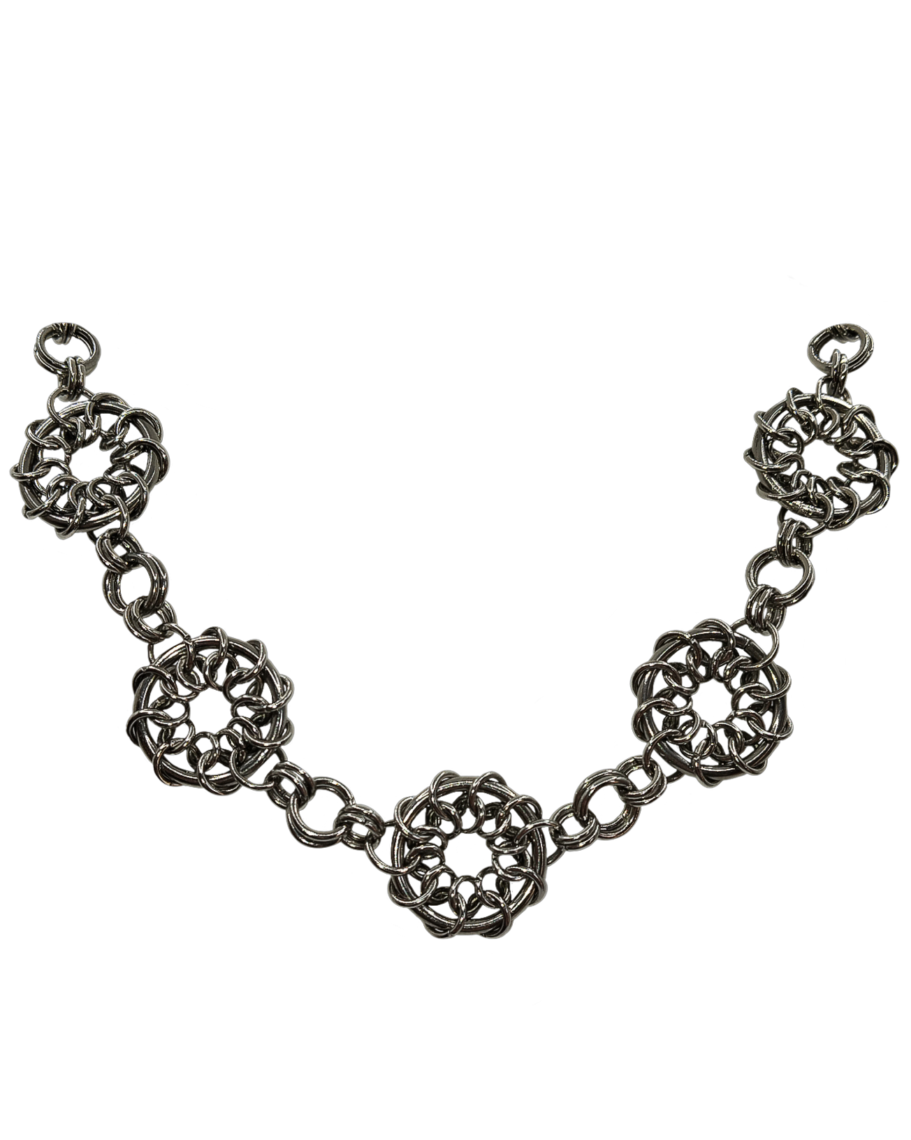 The Oneiroi Chainmail Choker Necklace in Stainless Steel