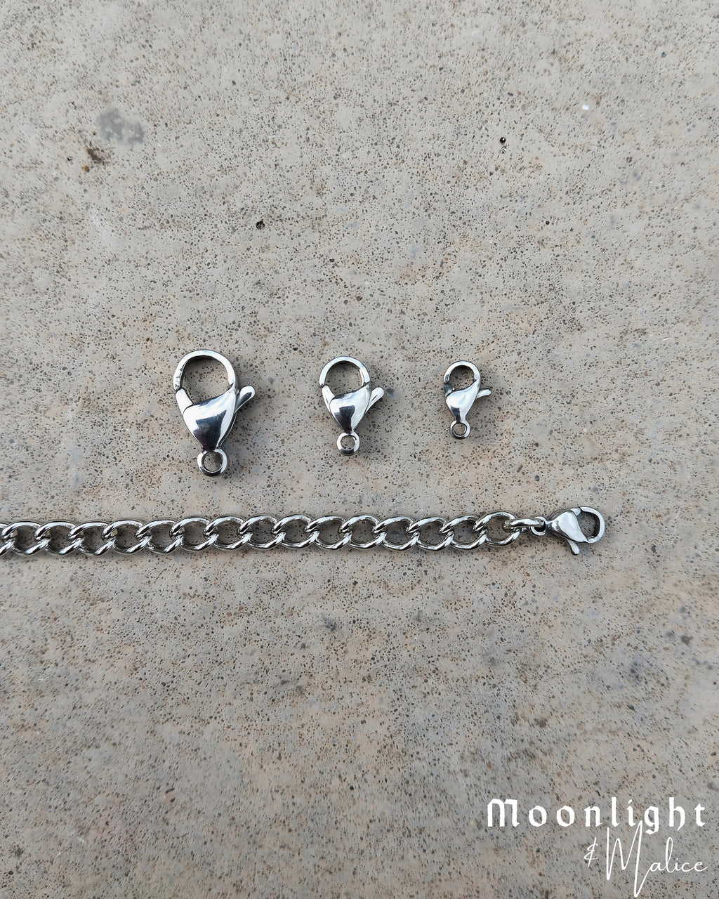 The Moonlight & Malice Pendant Bracelet in Stainless Steel