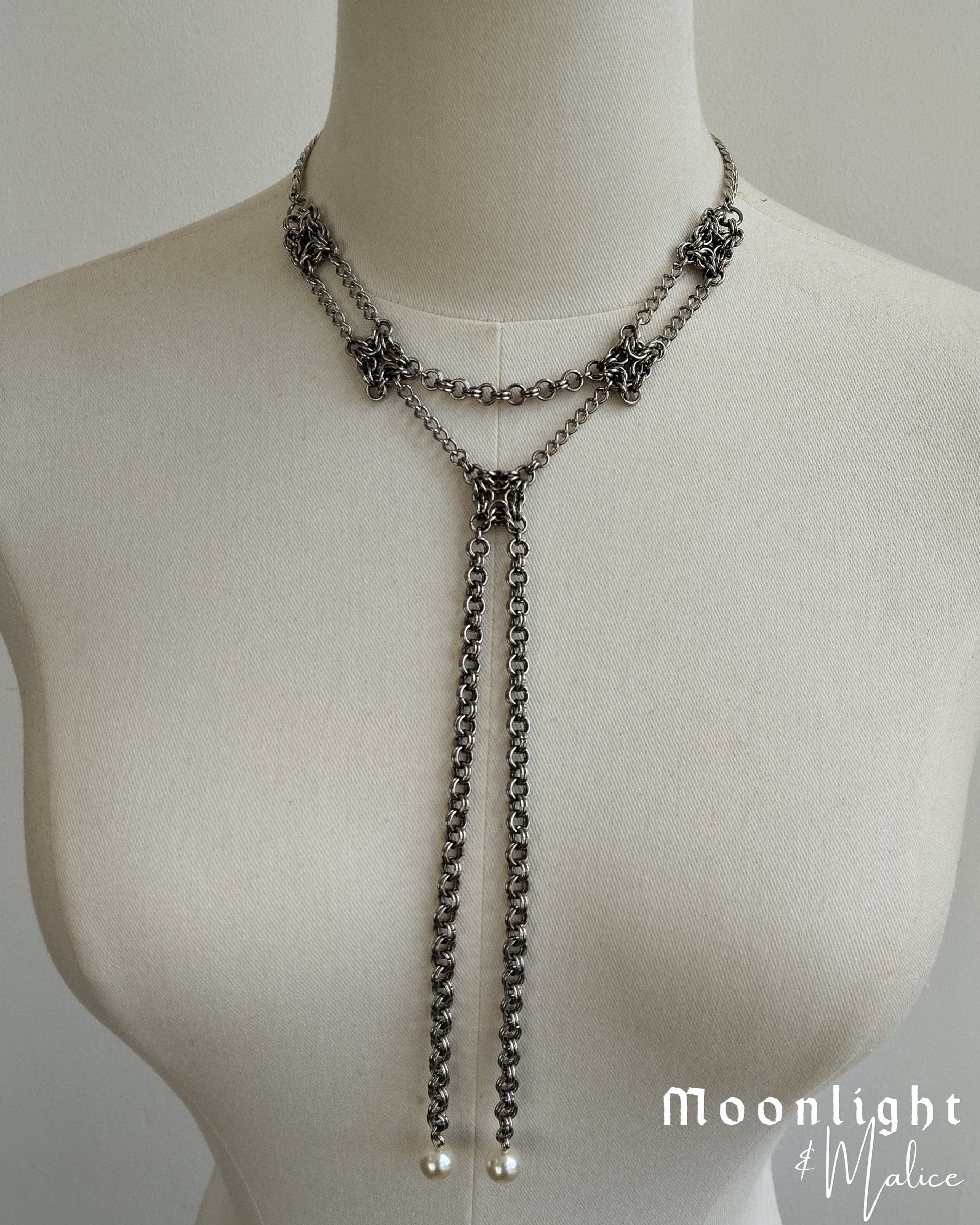 The Feronia Chainmail Necklace in Stainless Steel