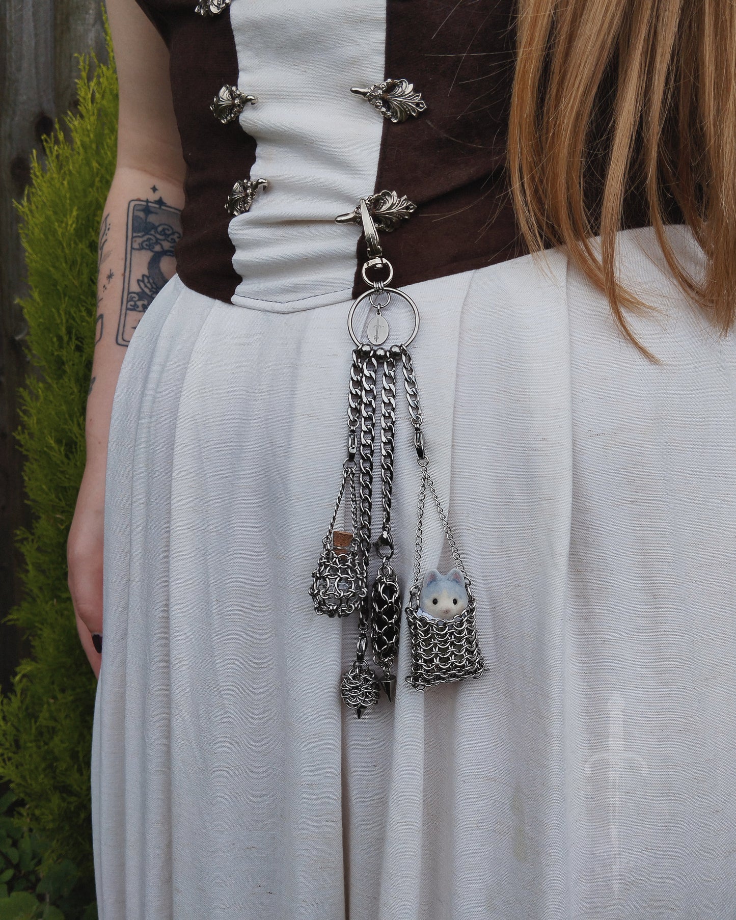 One of a Kind - The Chainmail Inspired Chatelaine in Stainless Steel