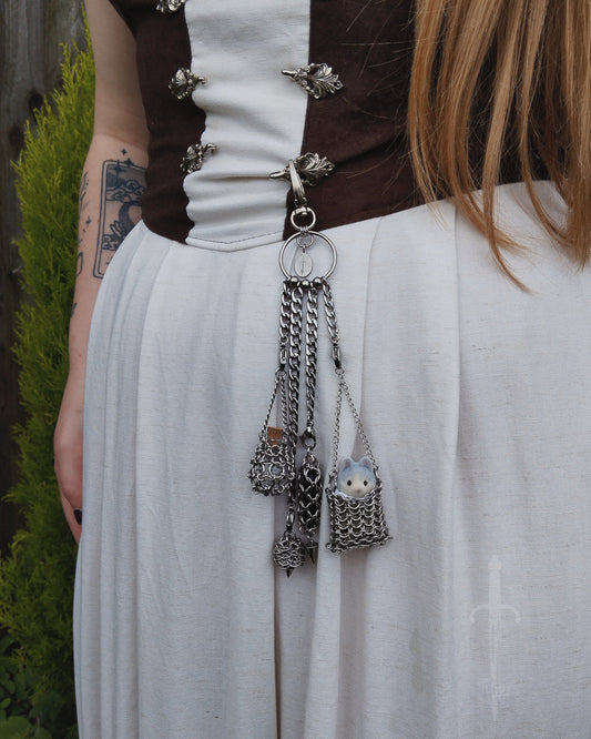 One of a Kind - The Chainmail Inspired Chatelaine in Stainless Steel