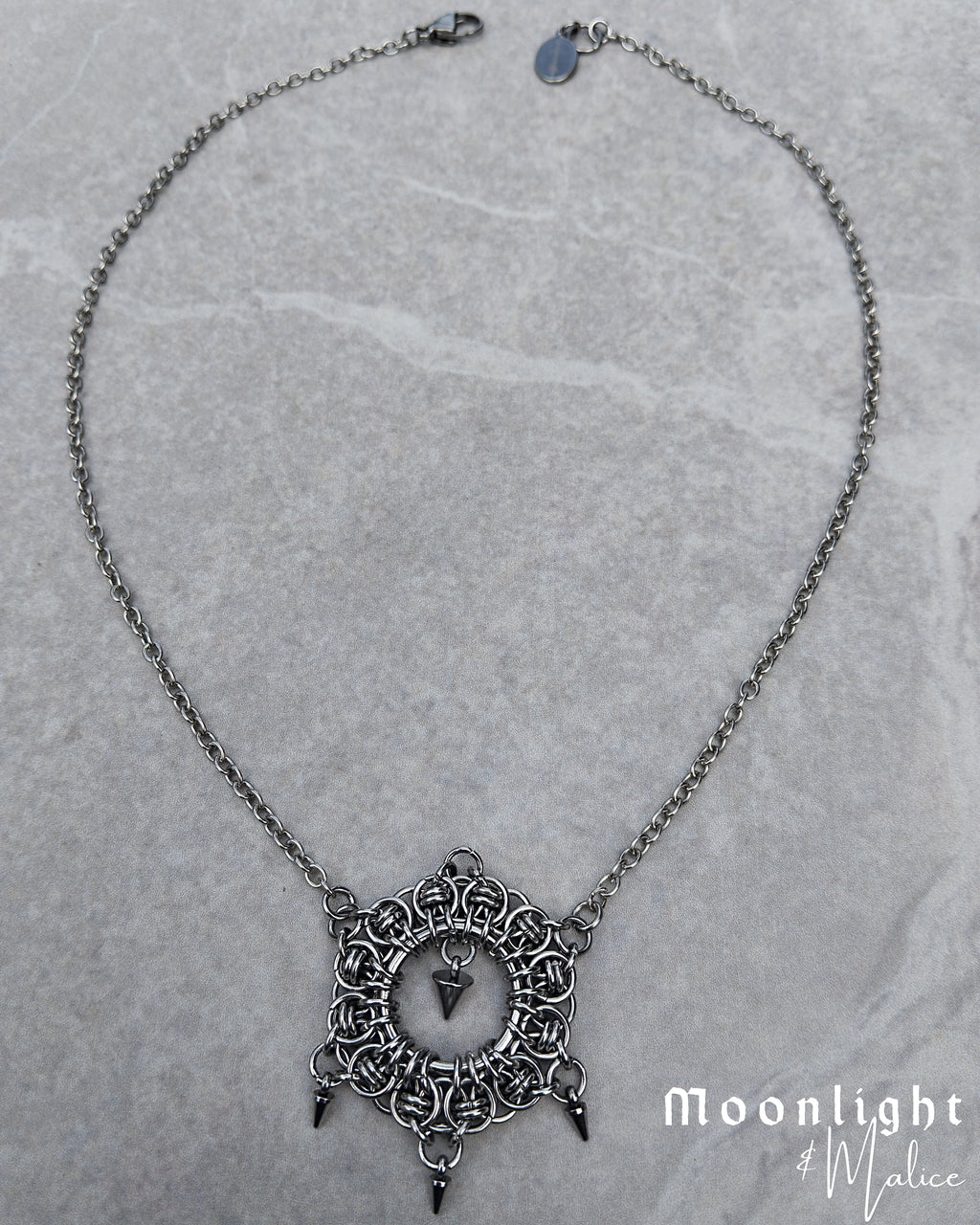The Sól Chainmail Pendant Necklace - One of a Kind