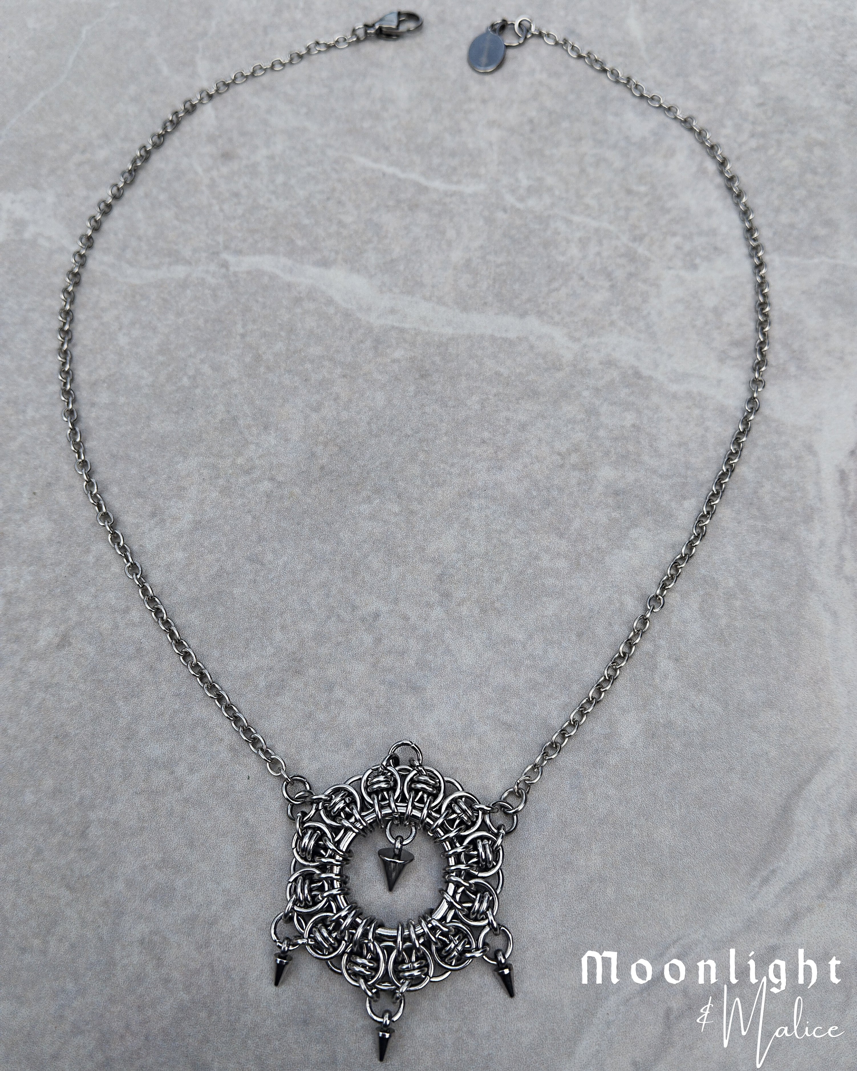 The Sól Chainmail Pendant Necklace - One of a Kind