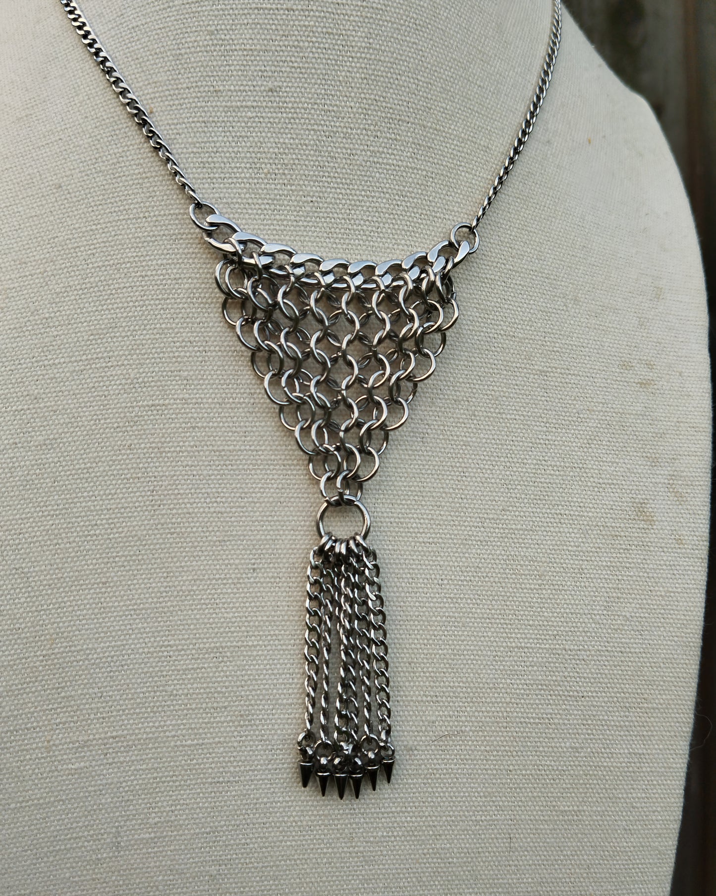 The Cleopatra Chainmail Necklace in Stainless Steel