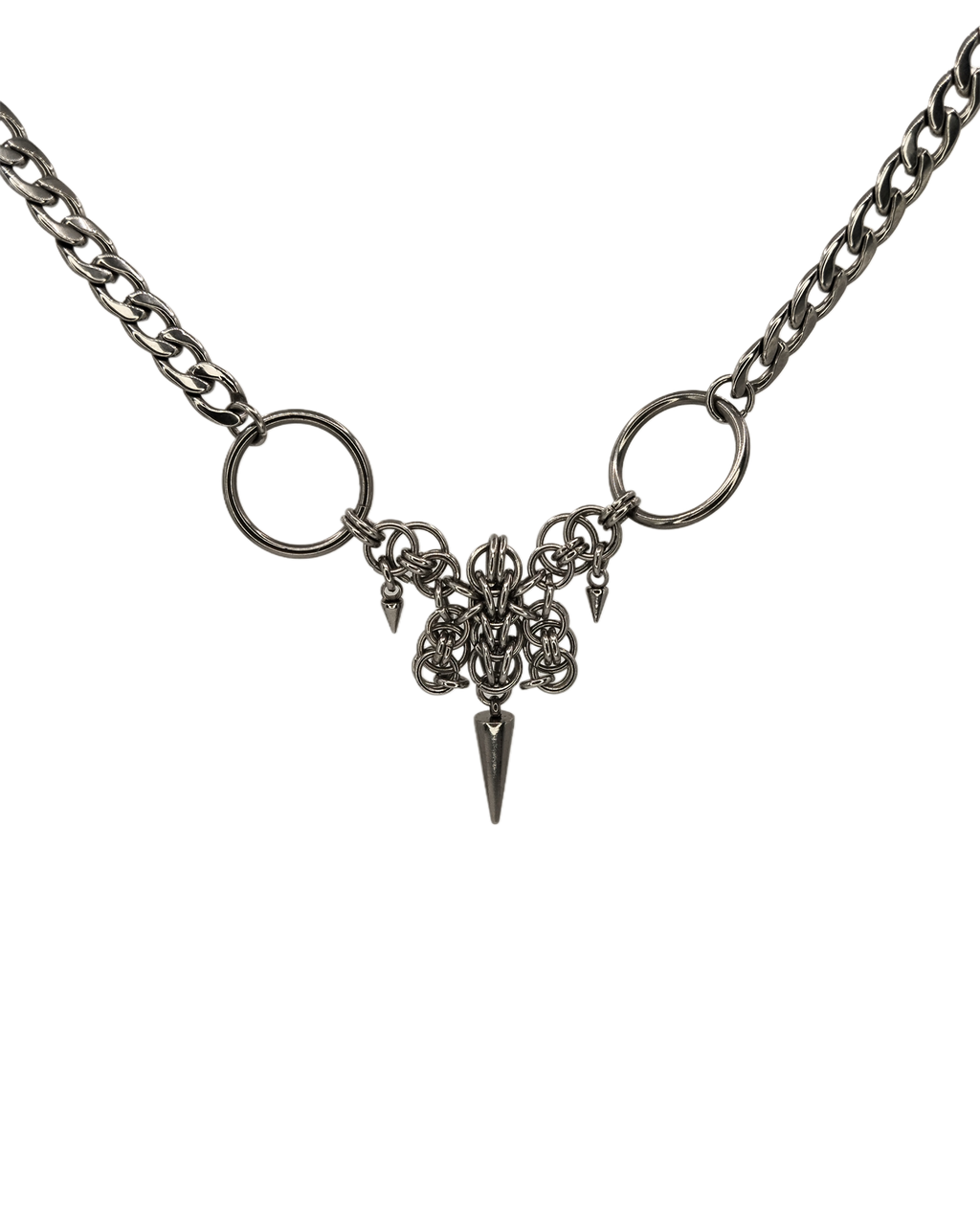 The Mariposa Chainmail Choker Necklace in Stainless Steel