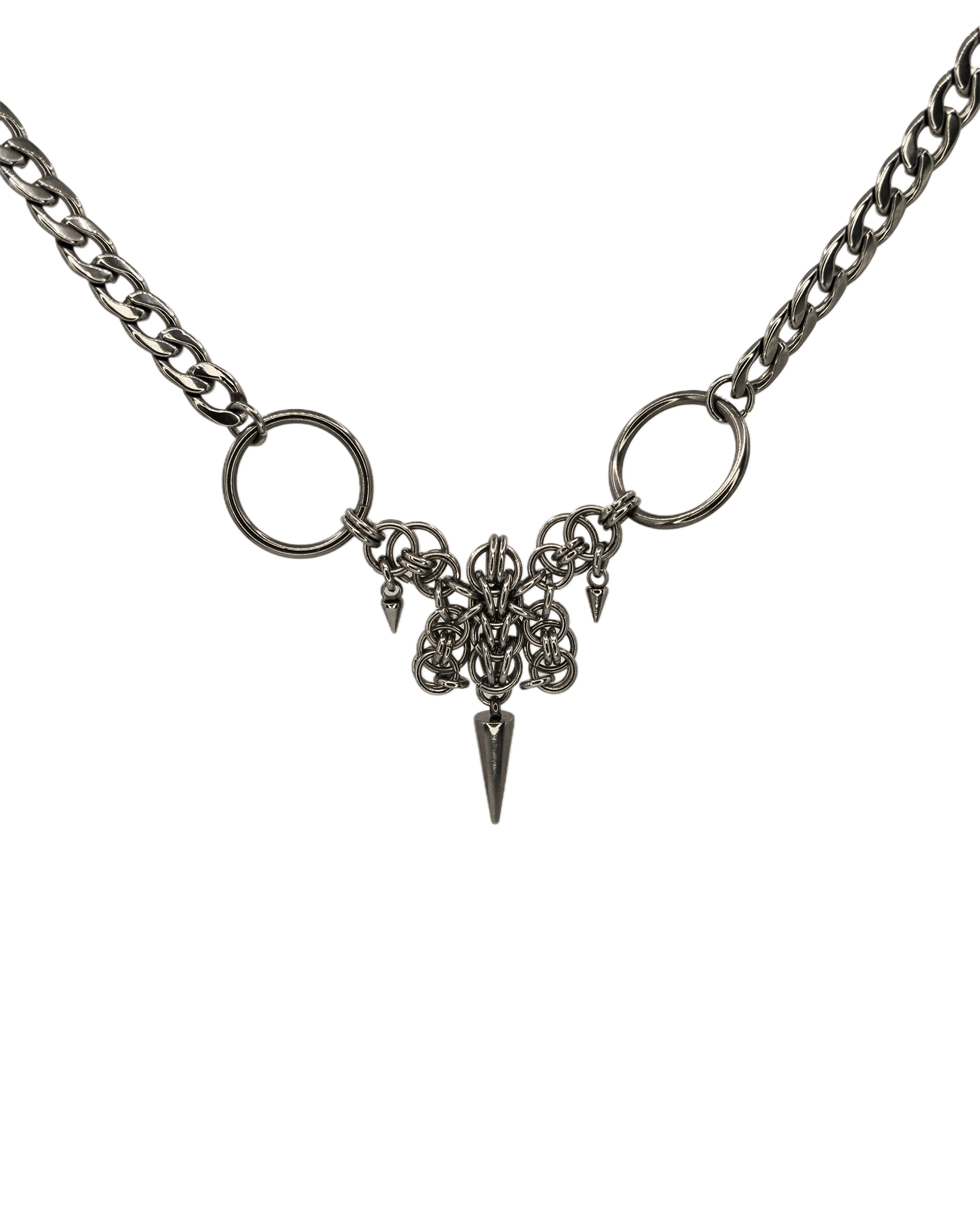 The Mariposa Chainmail Choker Necklace in Stainless Steel