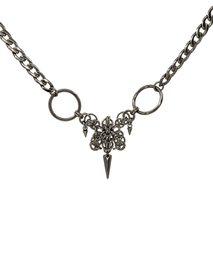 The Mariposa Chainmail Choker Necklace in Stainless Steel