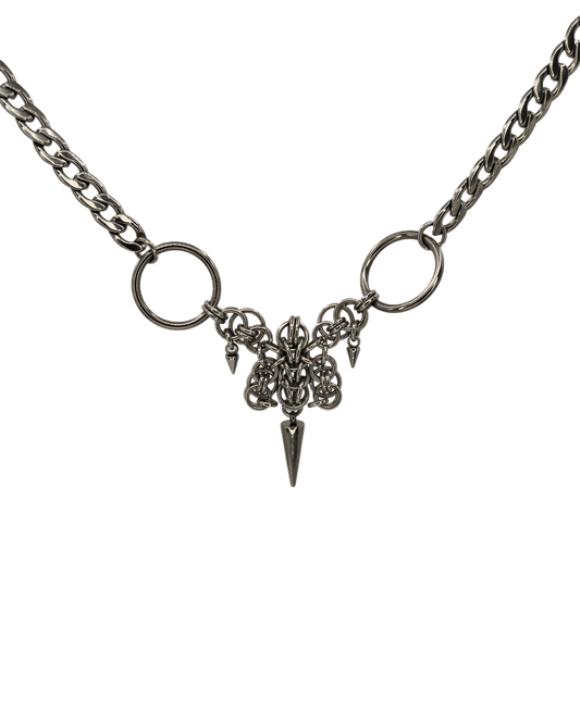 The Mariposa Chainmail Choker Necklace in Stainless Steel