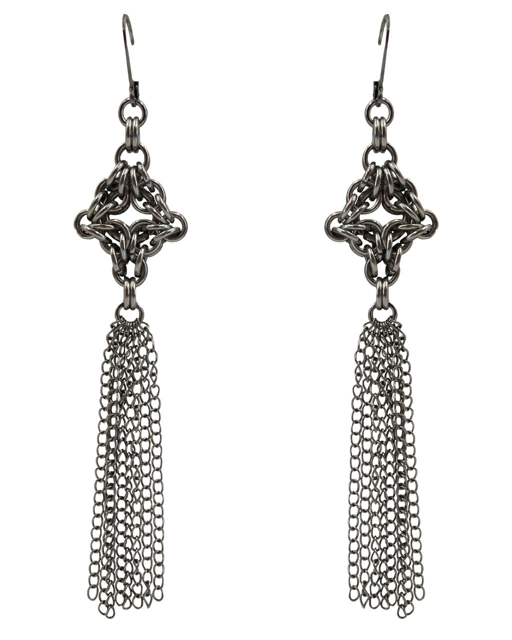 The Alder Chainmail Earrings in Stainless Steel