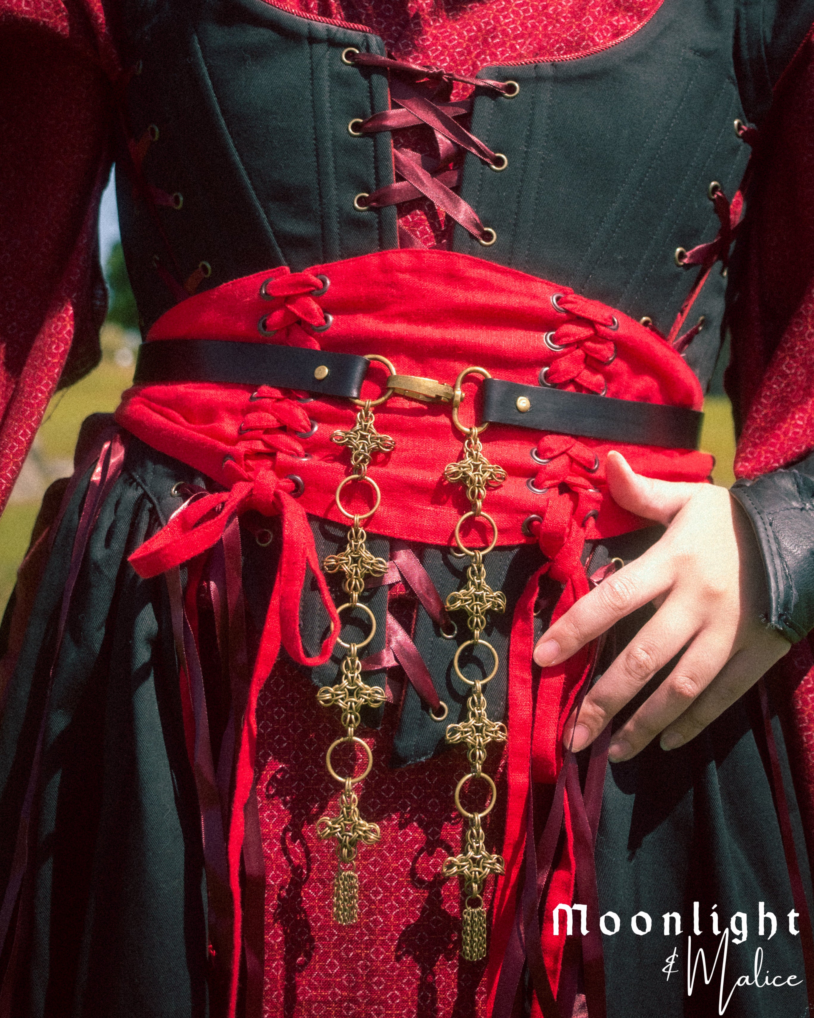 The Elflock Chainmail & Leather Belt
