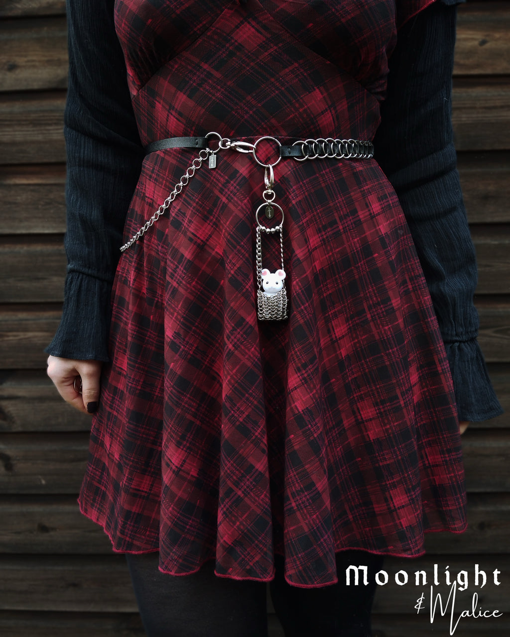 The Millie Chainmail Pouch Belt/Bag Charm in Stainless Steel