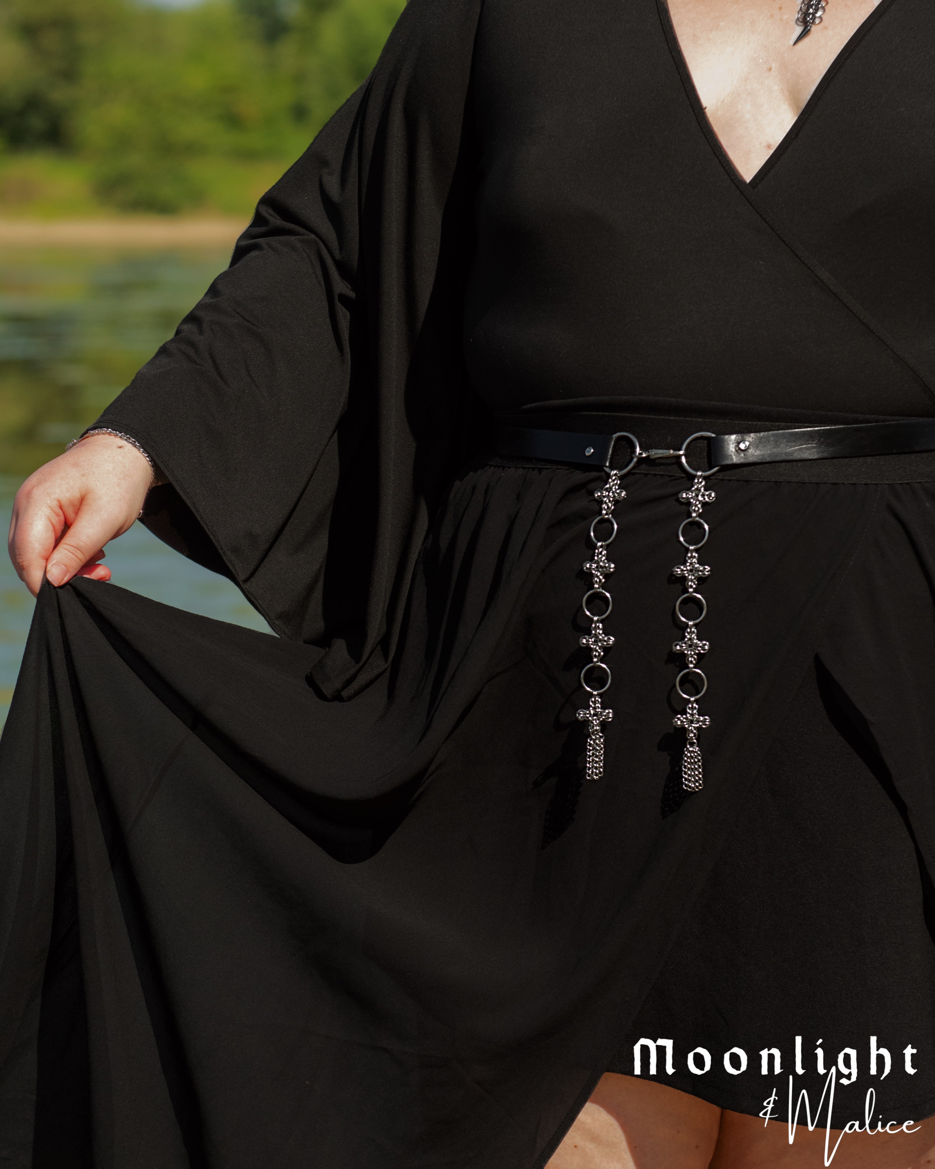 The Elflock Chainmail & Leather Belt