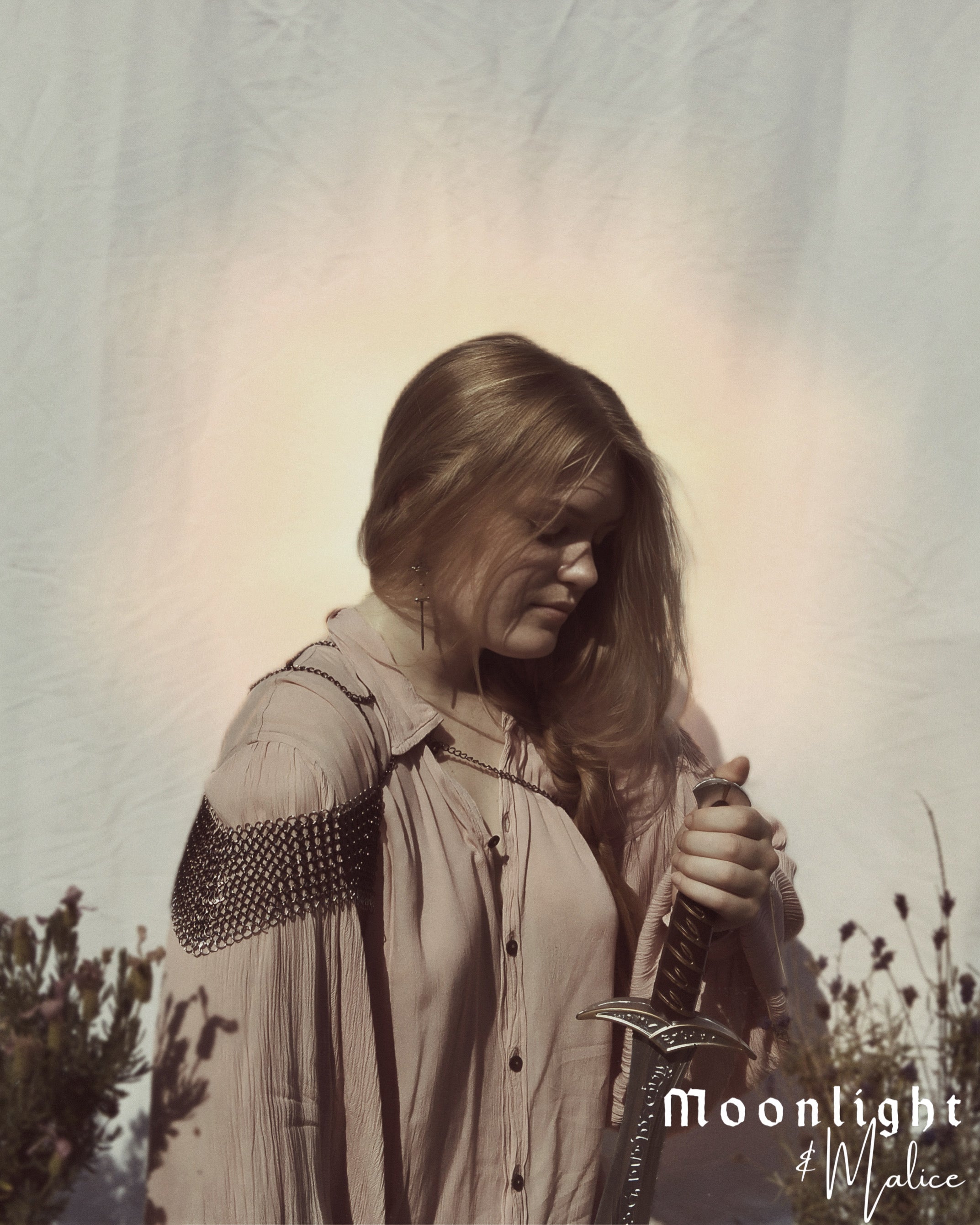 The Citadel Chainmail Shoulder Harness in Gun Metal Black & Stainless Steel