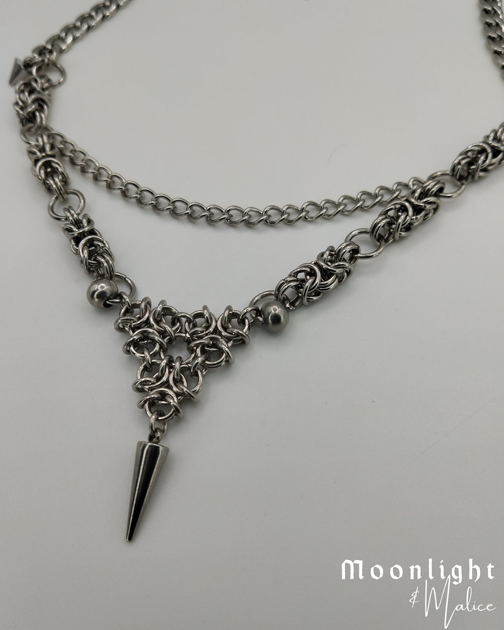 The Sepharina Chainmail Necklace in Stainless Steel