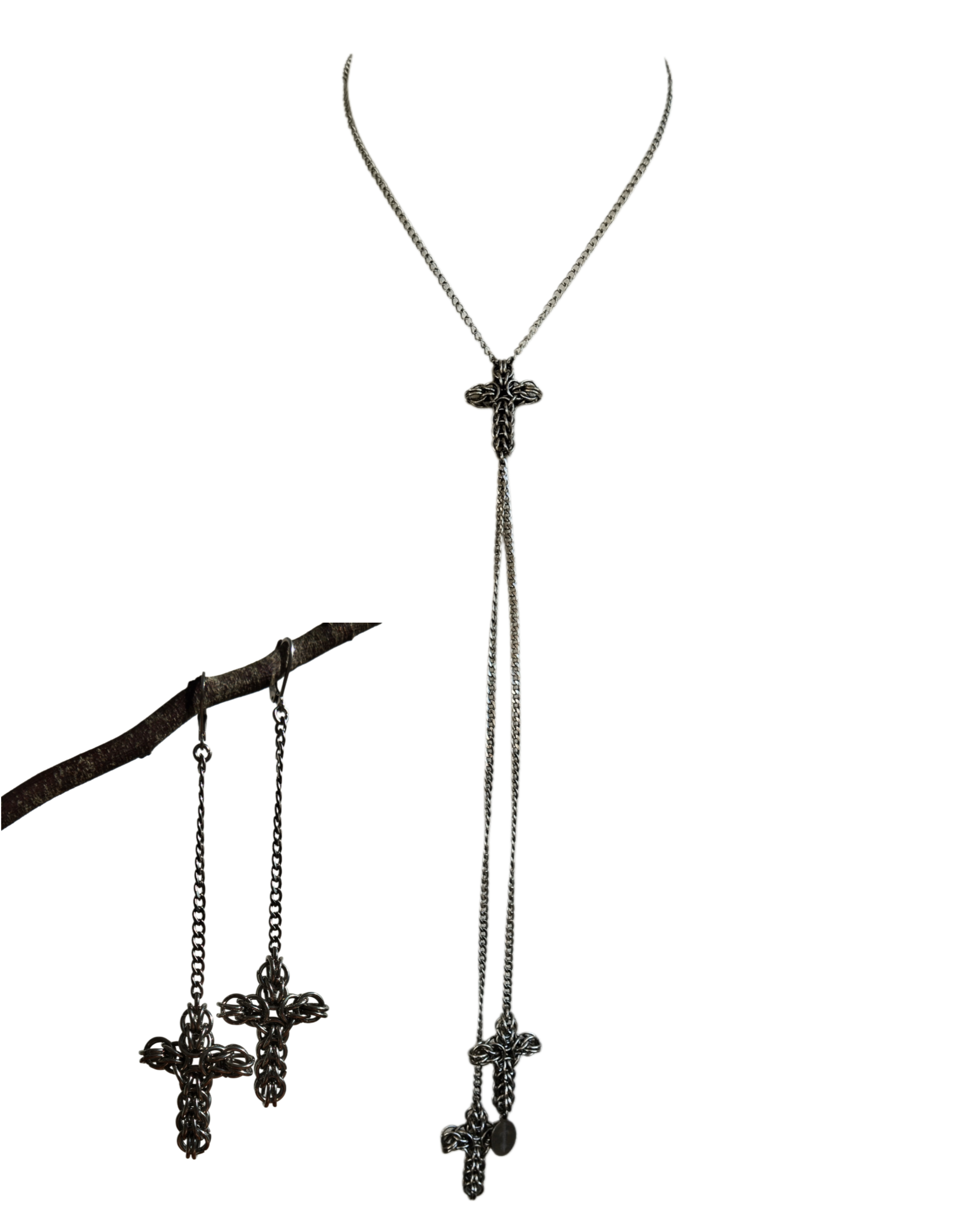 The Styx Chainmail Necklace & Earrings Bundle